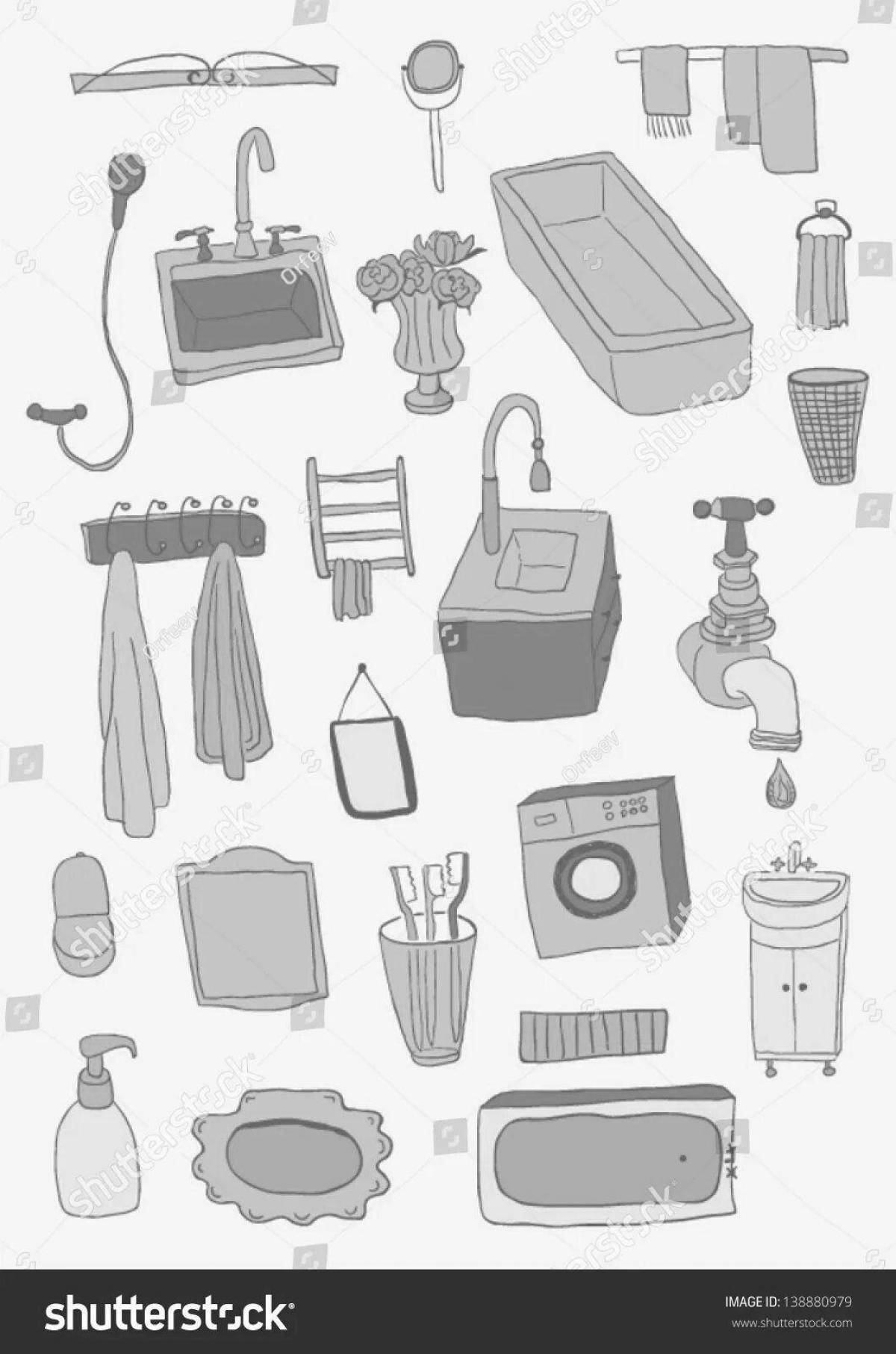 Coloring for comfortable bathroom accessories