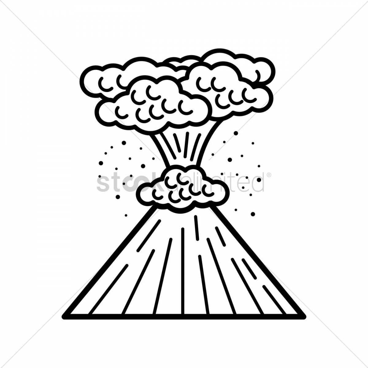 Great eruption coloring page