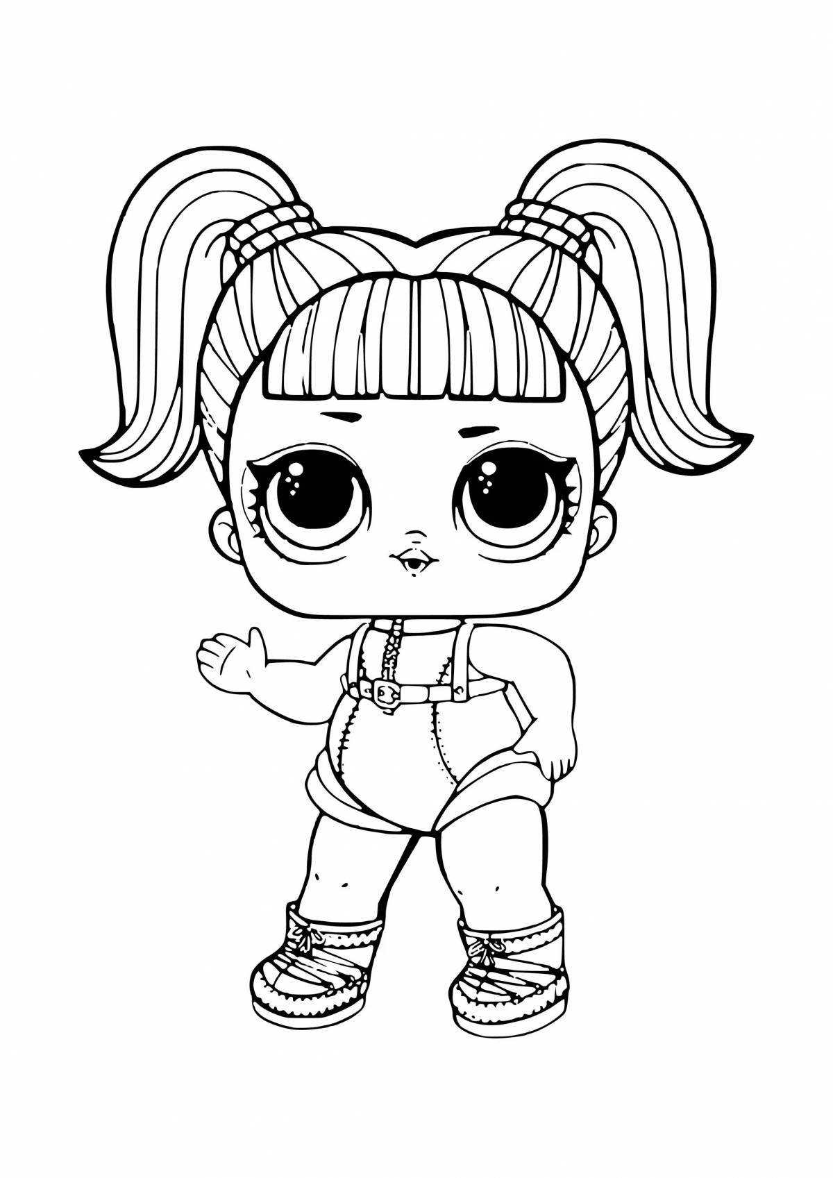 Pretty coloring page ol doll