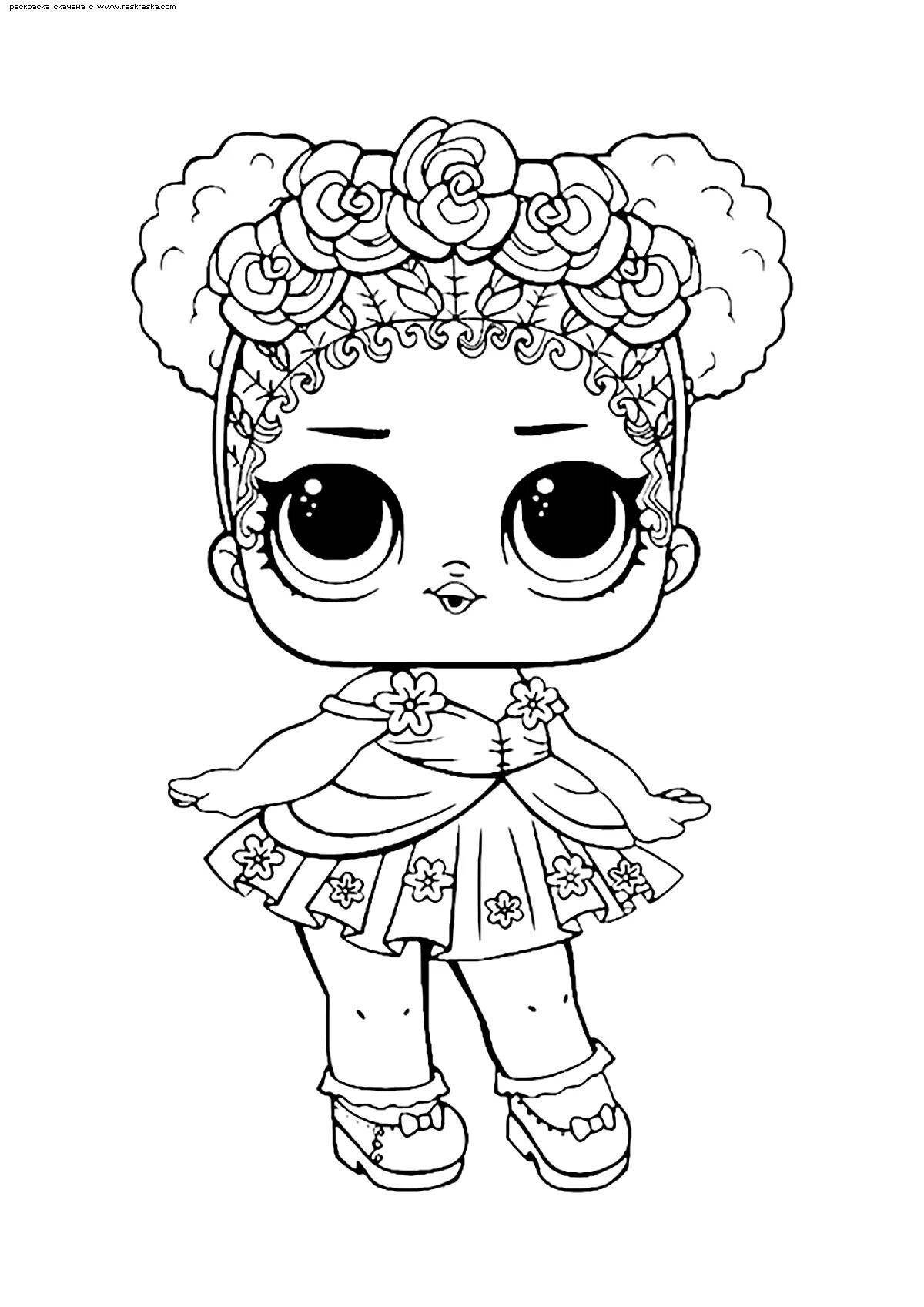 Radiant coloring page ol doll