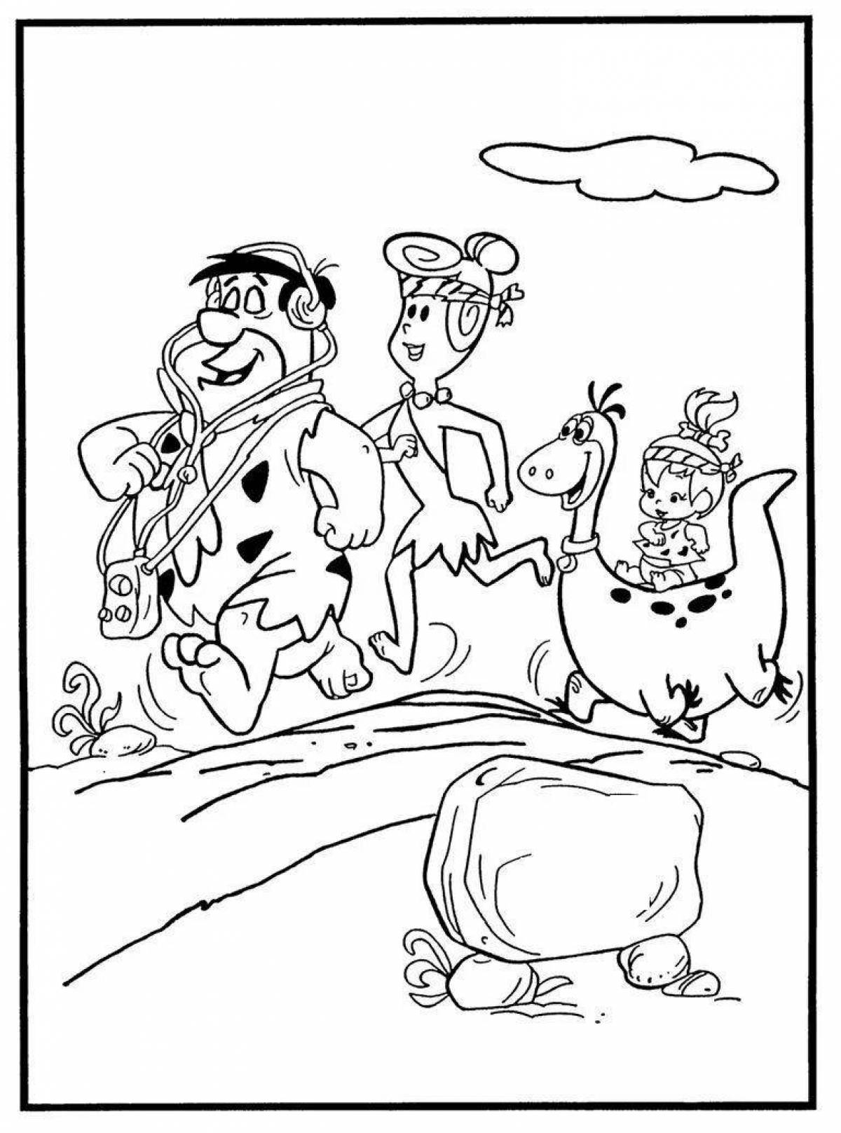 Fred flintstone live coloring page