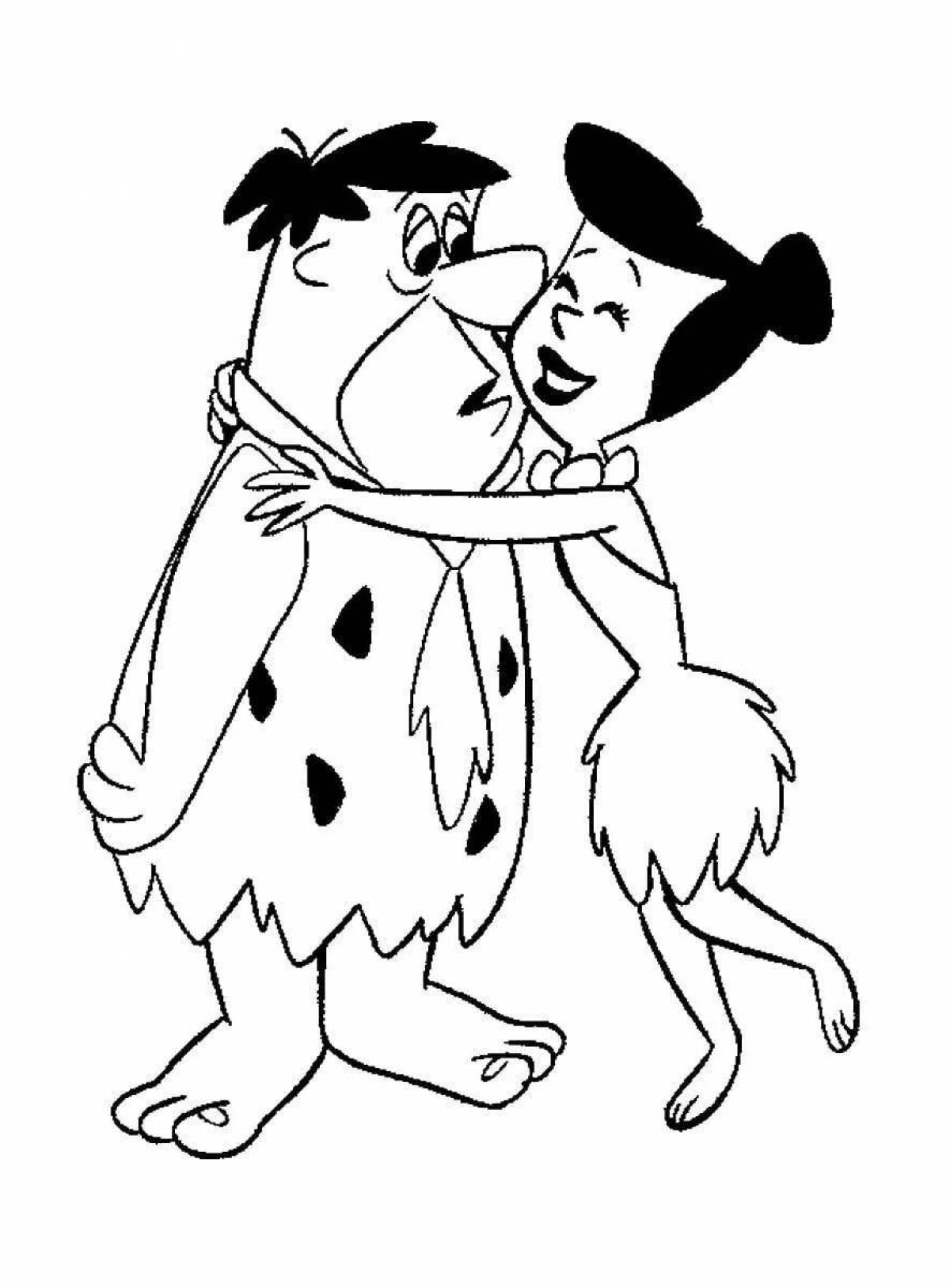 Attractive fred flintstone coloring book