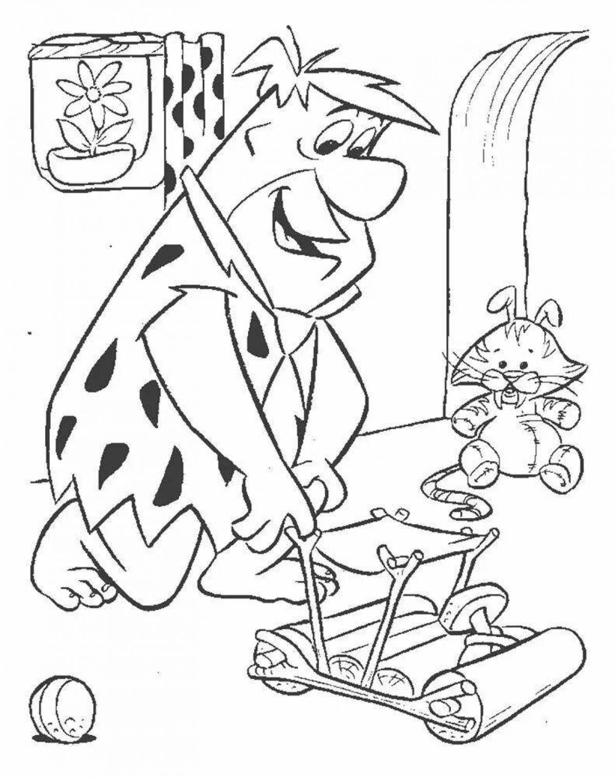 Fred flintstone's amazing coloring page