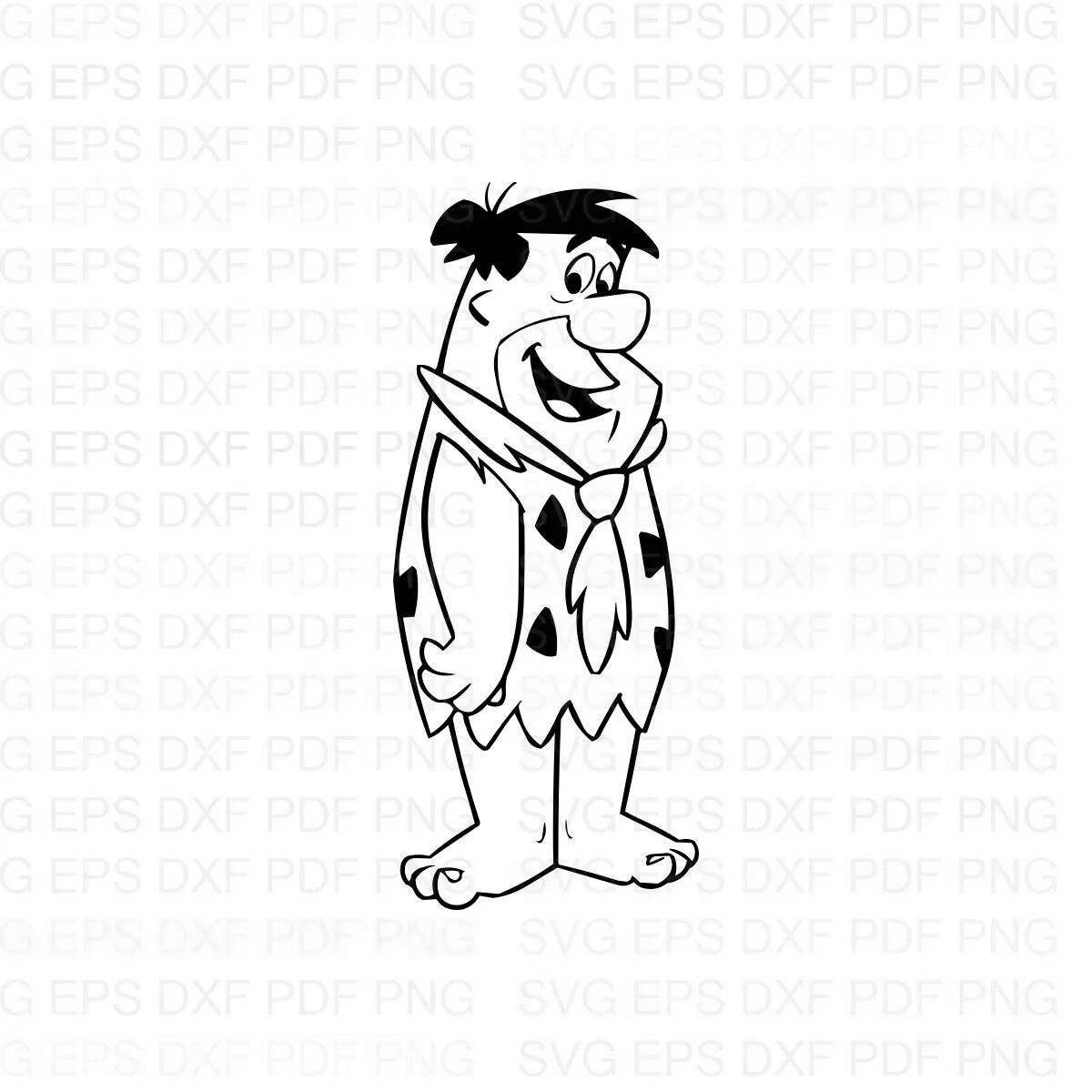 Coloring book gorgeous fred flintstone
