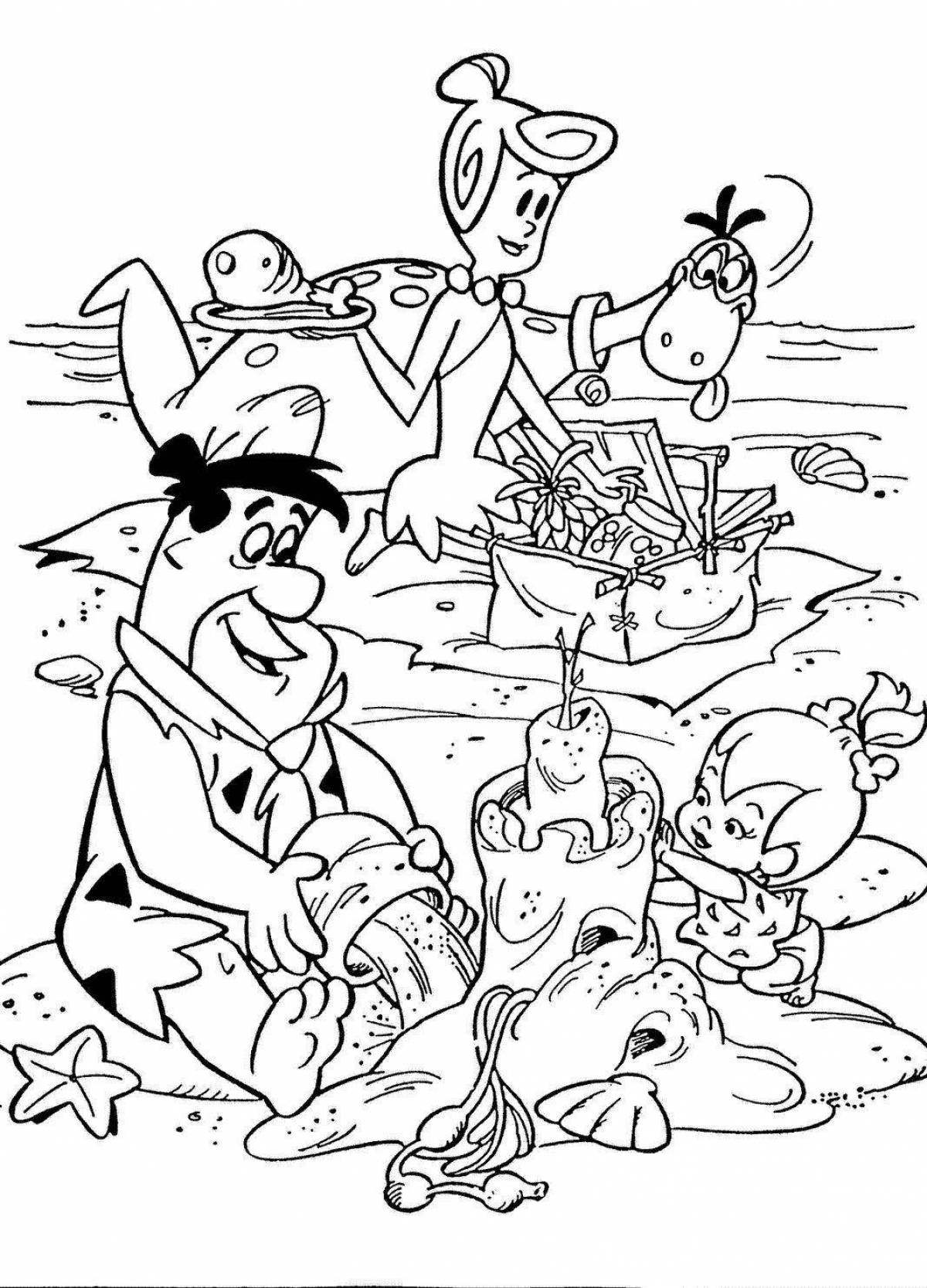 Grand fred flintstone coloring book