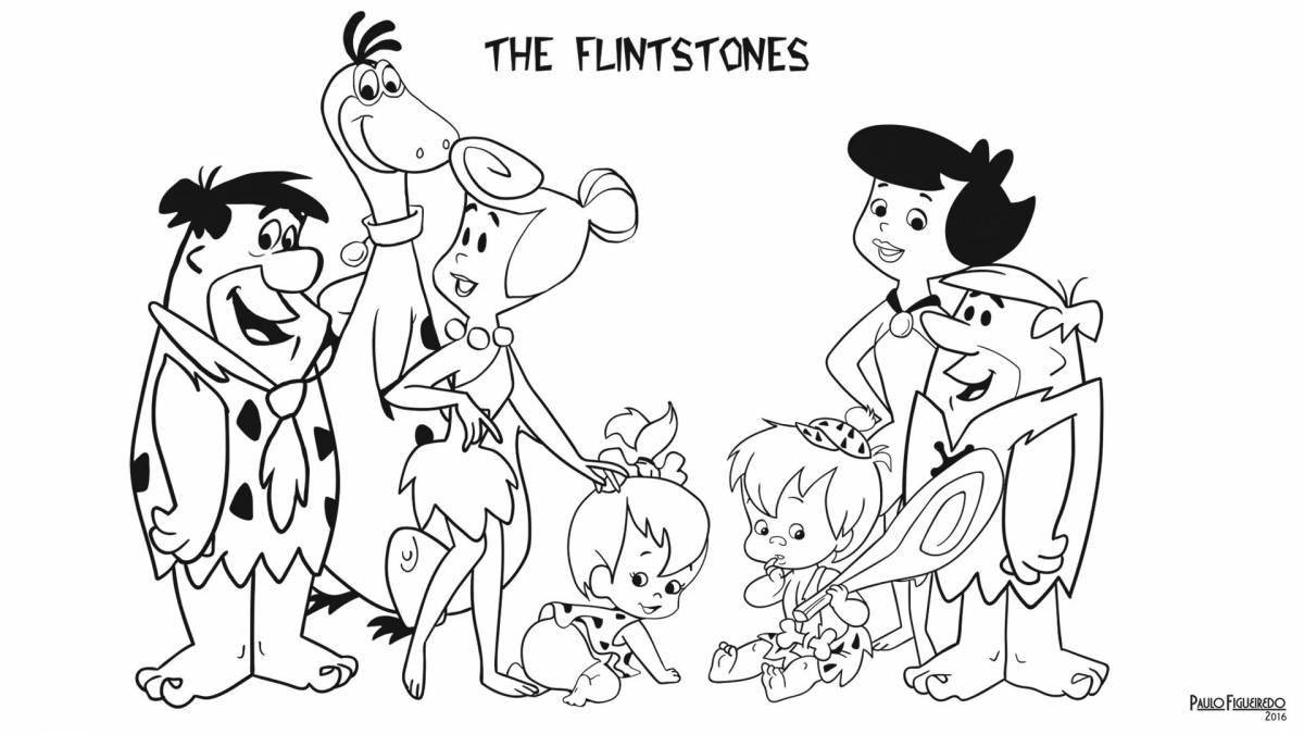 Coloring elegant fred flintstone