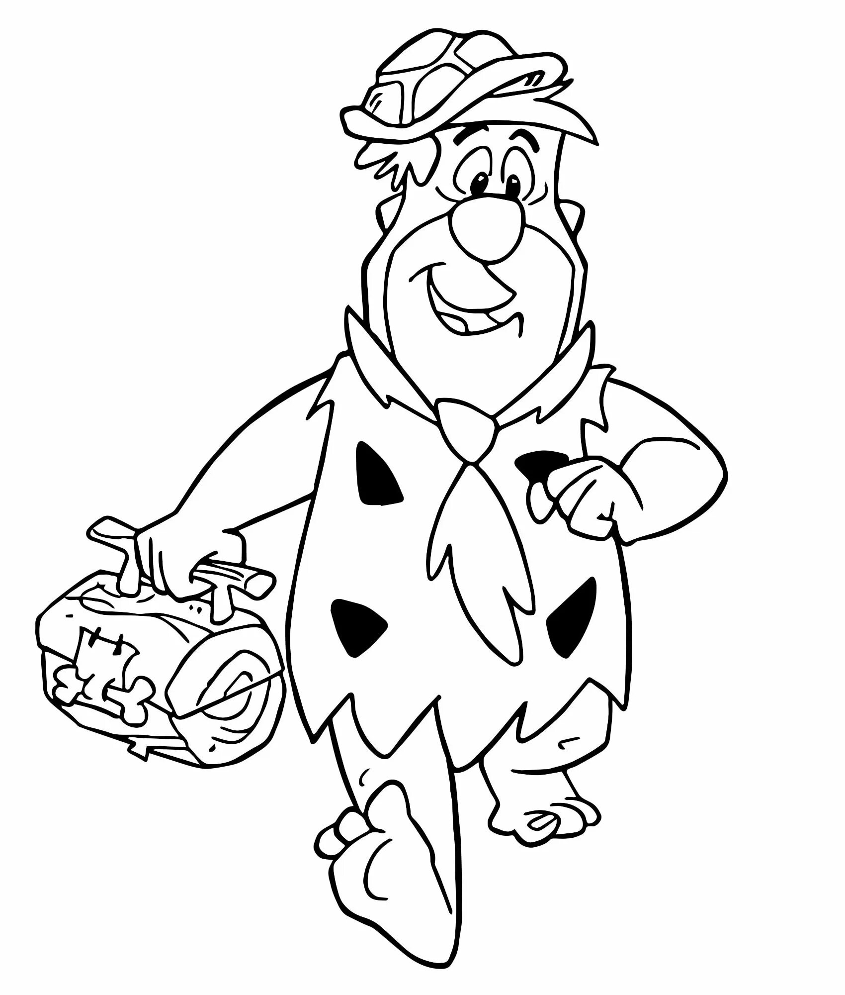 Coloring book shiny fred flintstone