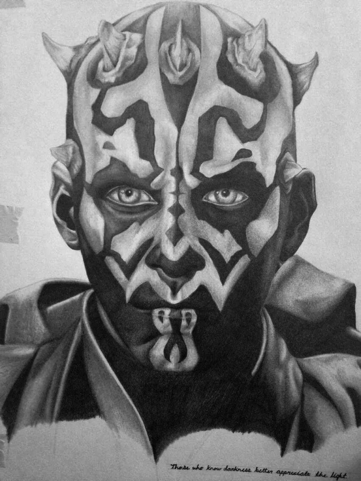 Coloring book gorgeous darth maul