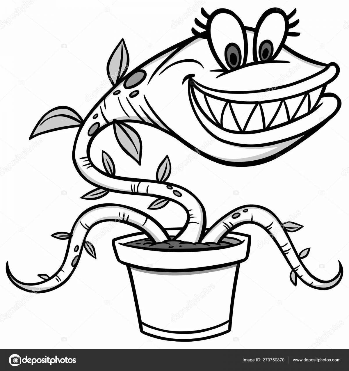 Coloring colorful carnivorous plants