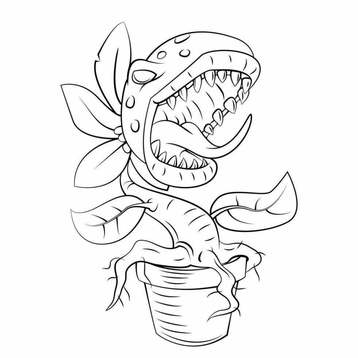 Colouring bright carnivorous plants