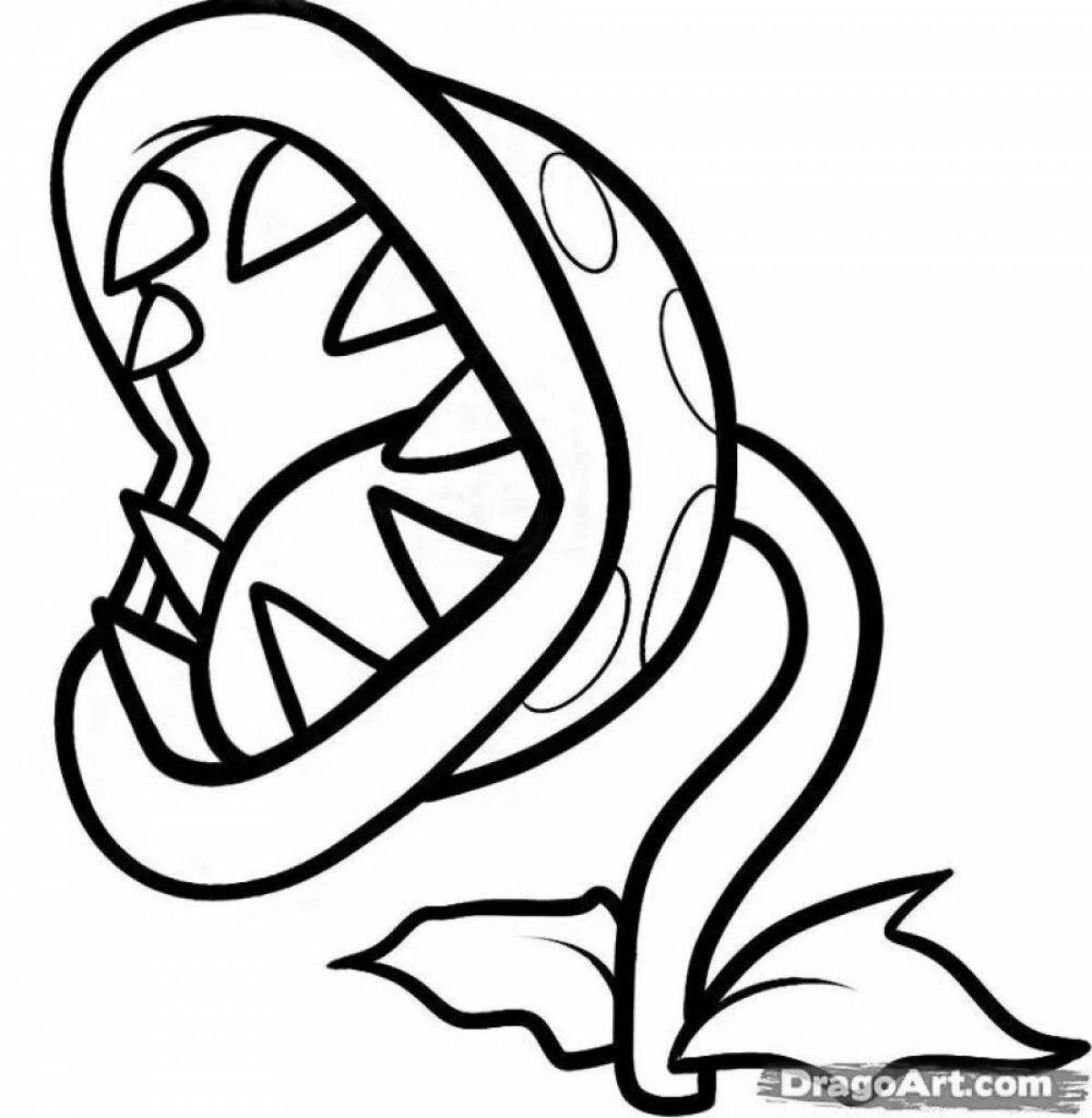 Coloring page beautiful carnivorous plants