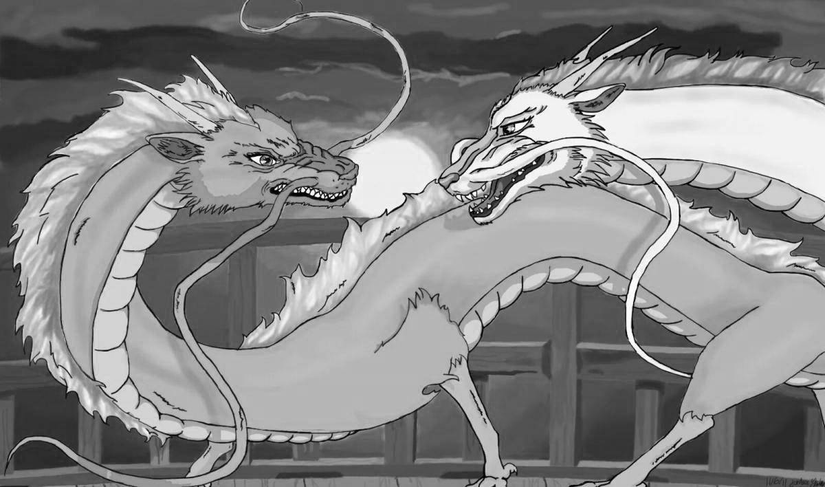 Violent dragon haku coloring book
