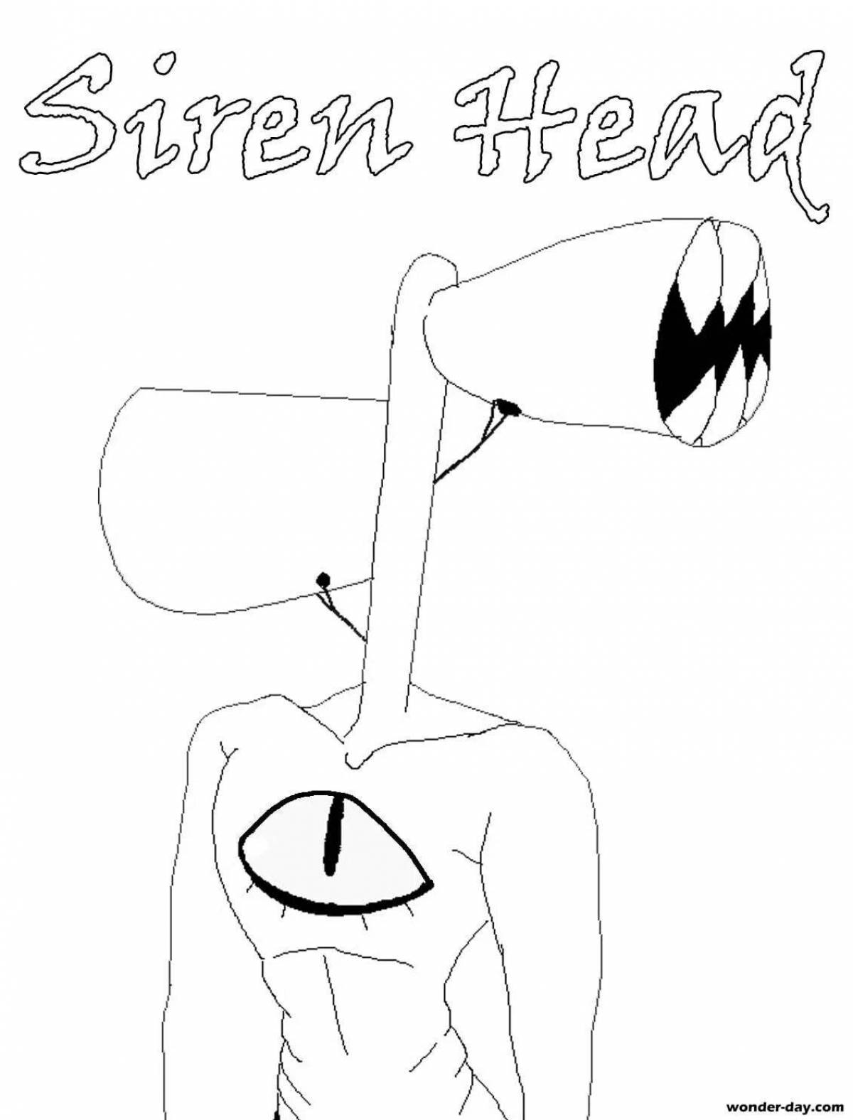 Awesome siren head jock coloring page