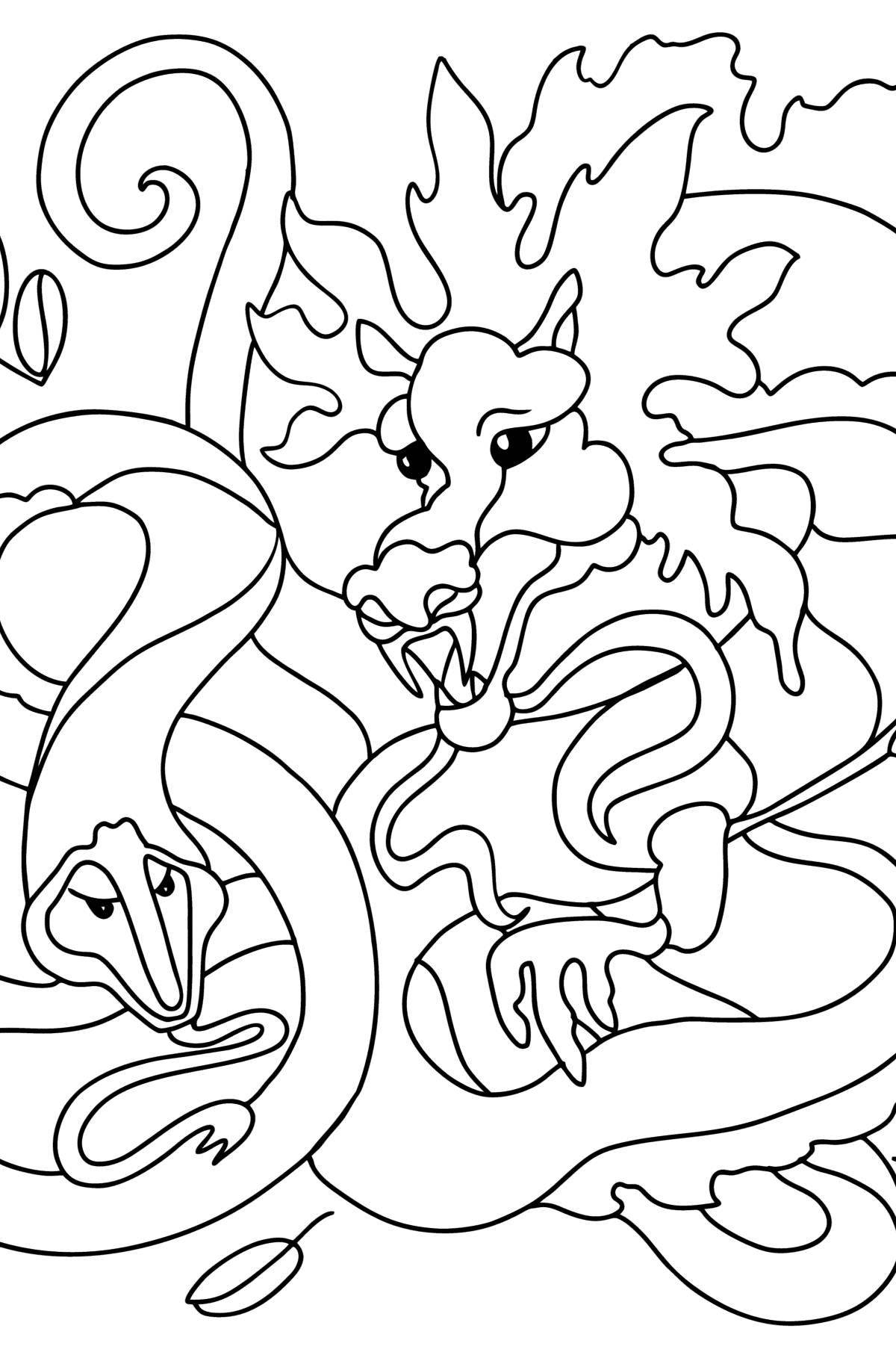 Charming year of the dragon coloring book