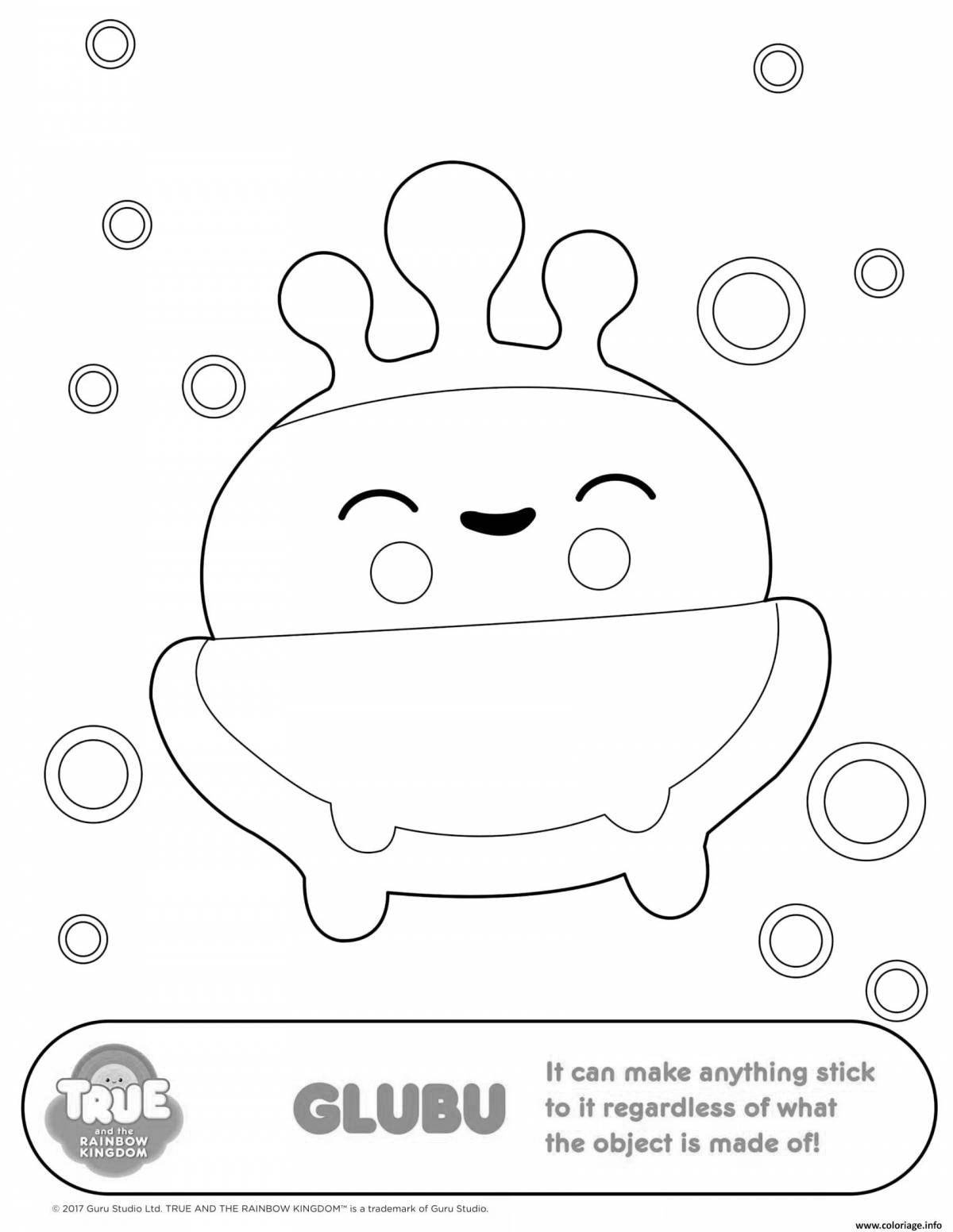 Gorgeous rainbow kingdom coloring page
