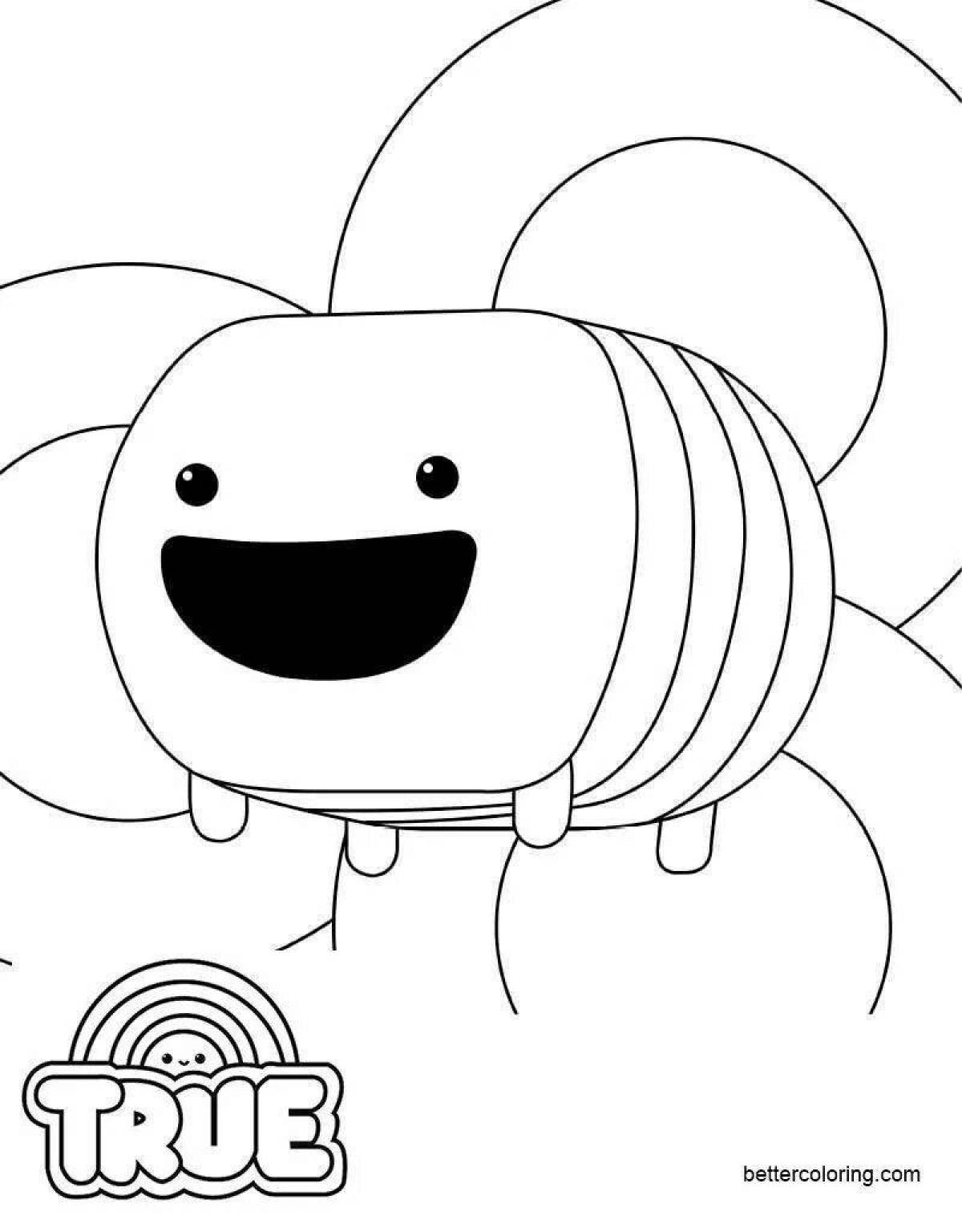 Awesome rainbow kingdom coloring page
