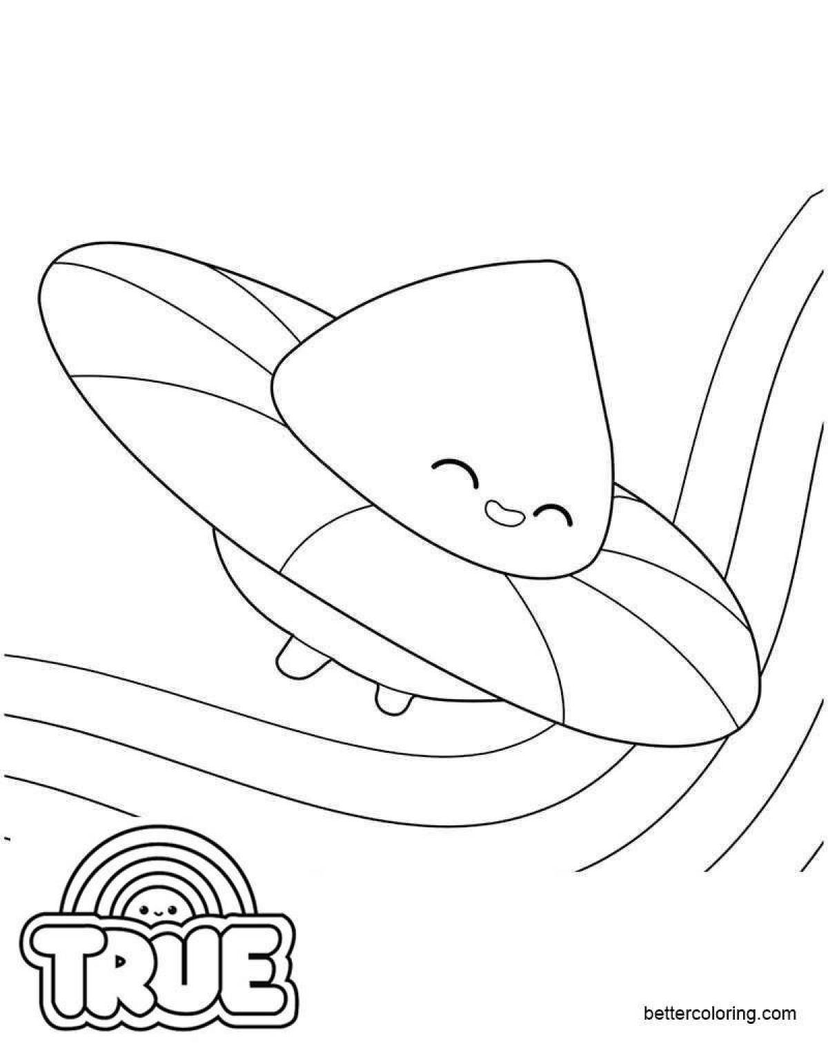 Tempting rainbow kingdom coloring page