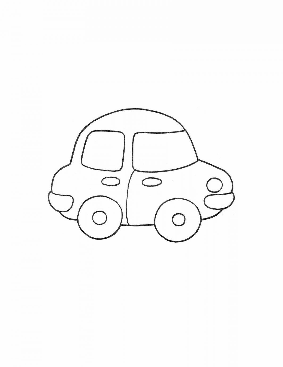 Bright little car coloring book