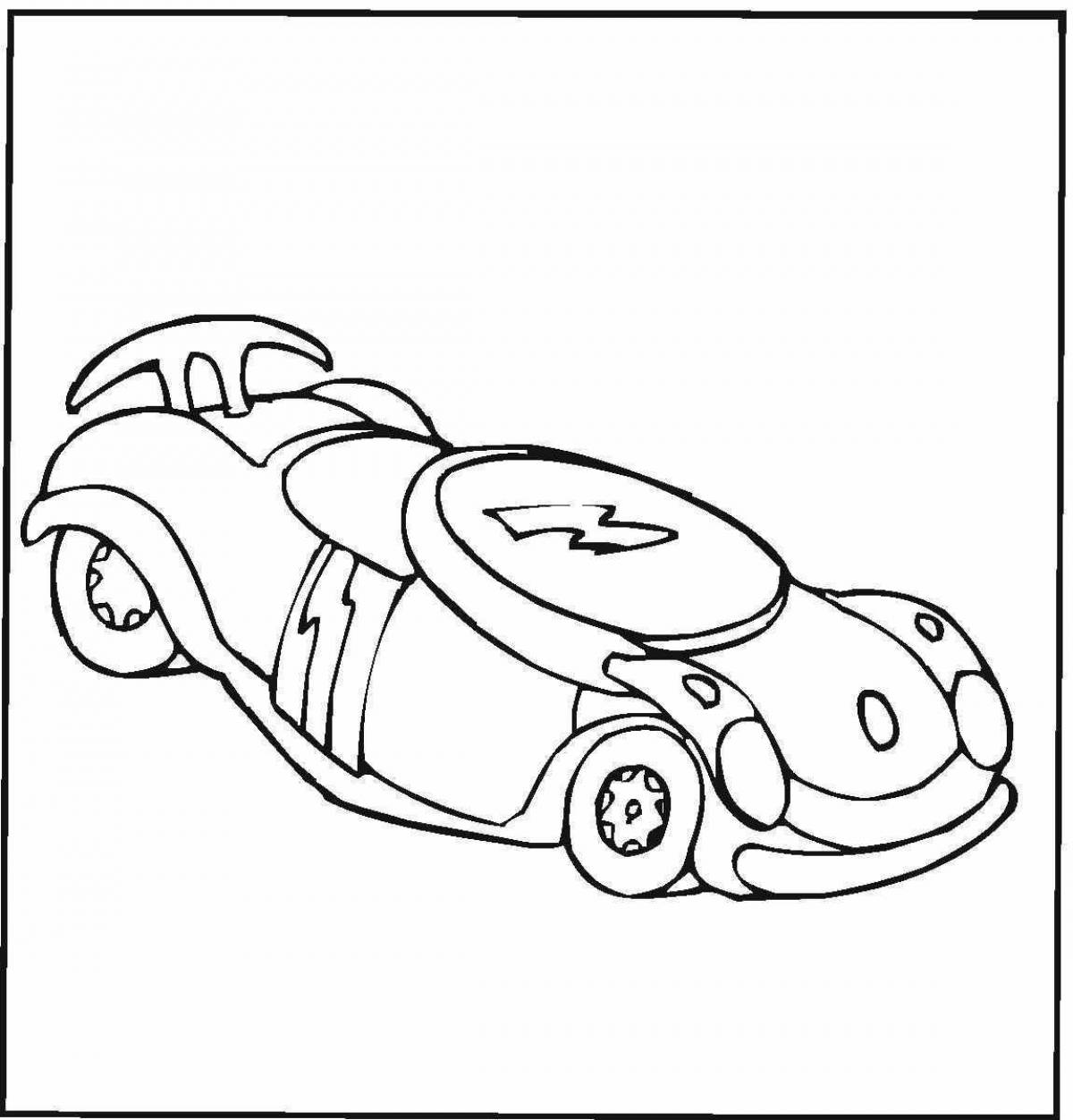 Coloring page unusual little car