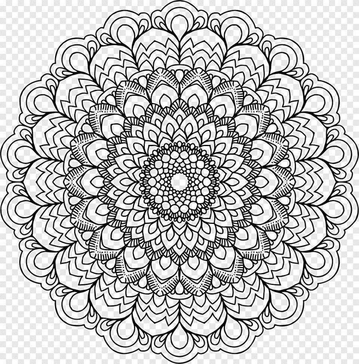 Attractive anti-stress coloring video