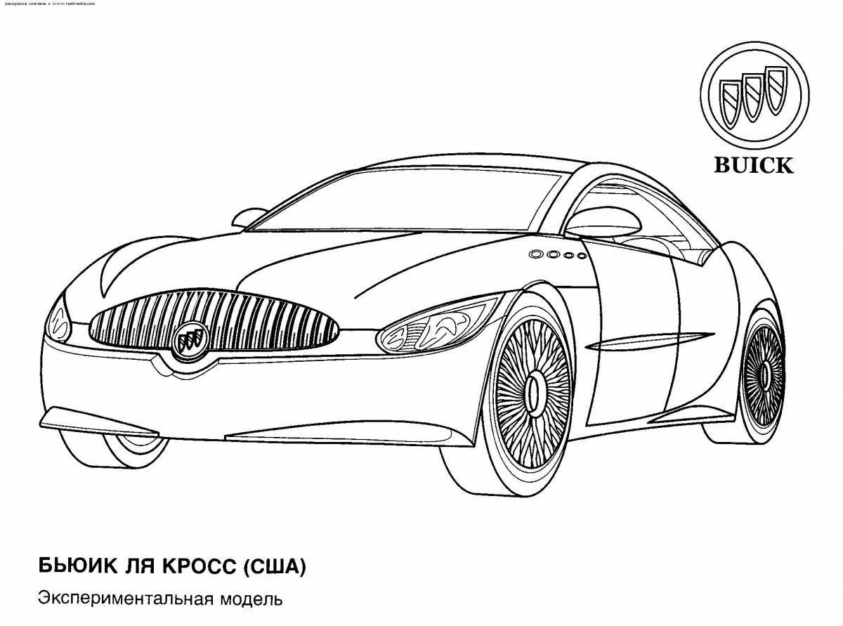 Bright cars modern coloring pages