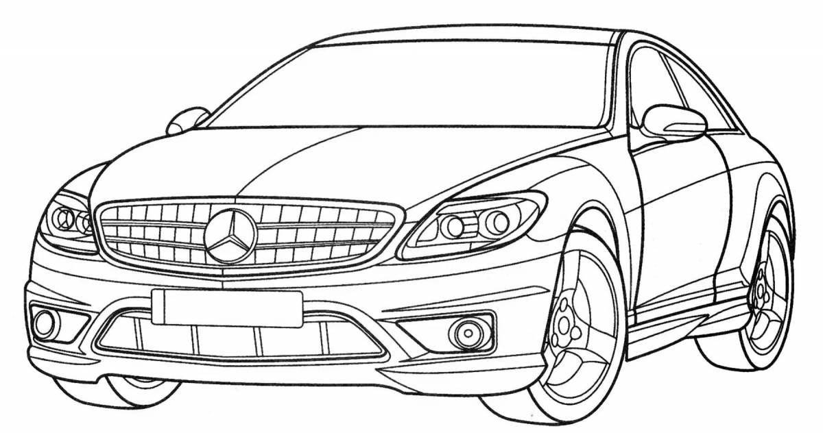 Exquisite modern car coloring pages