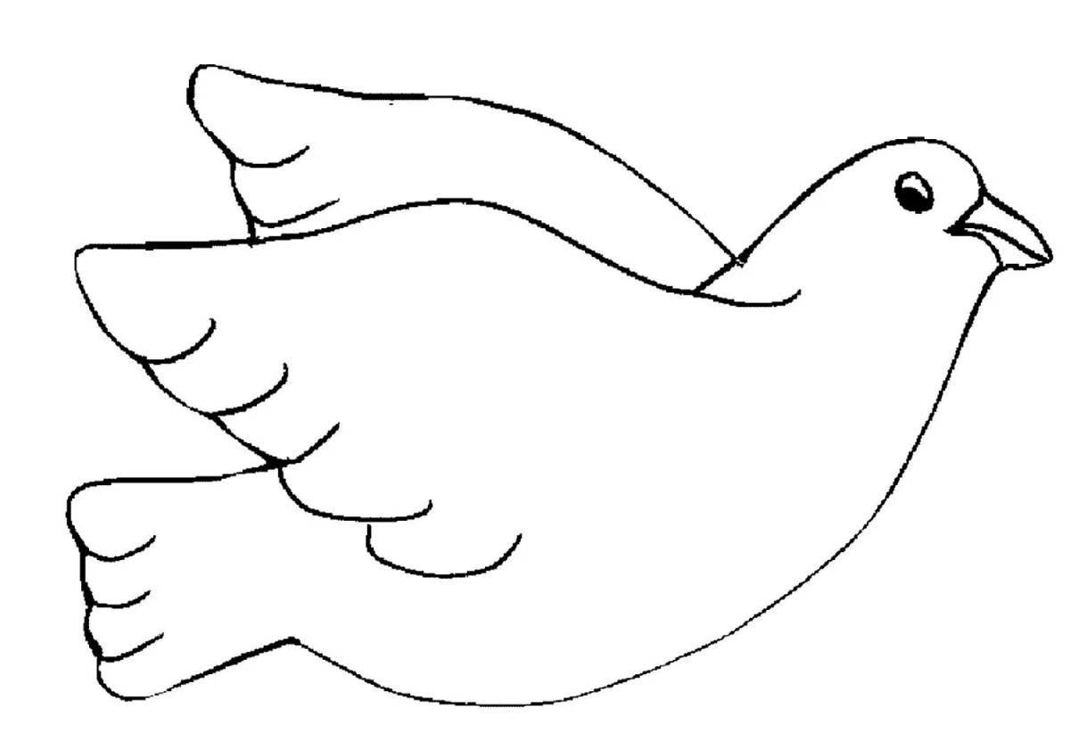 Flawless white dove coloring book