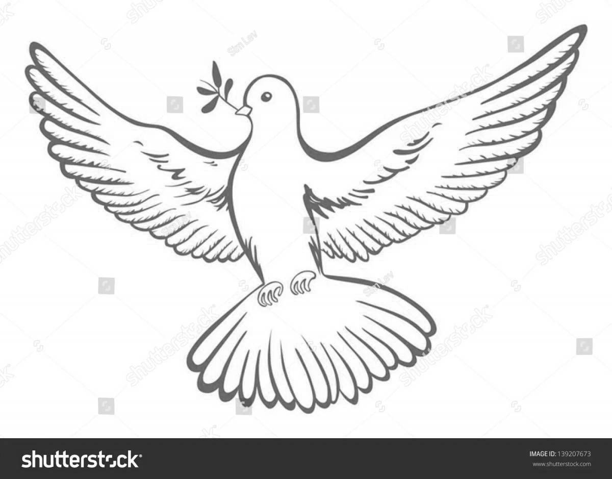 Coloring soft white dove