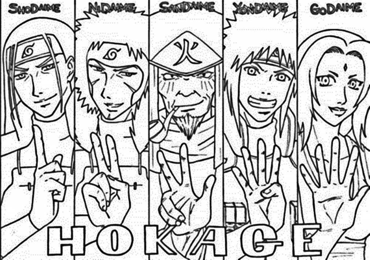 Radiant anime bookmark coloring page