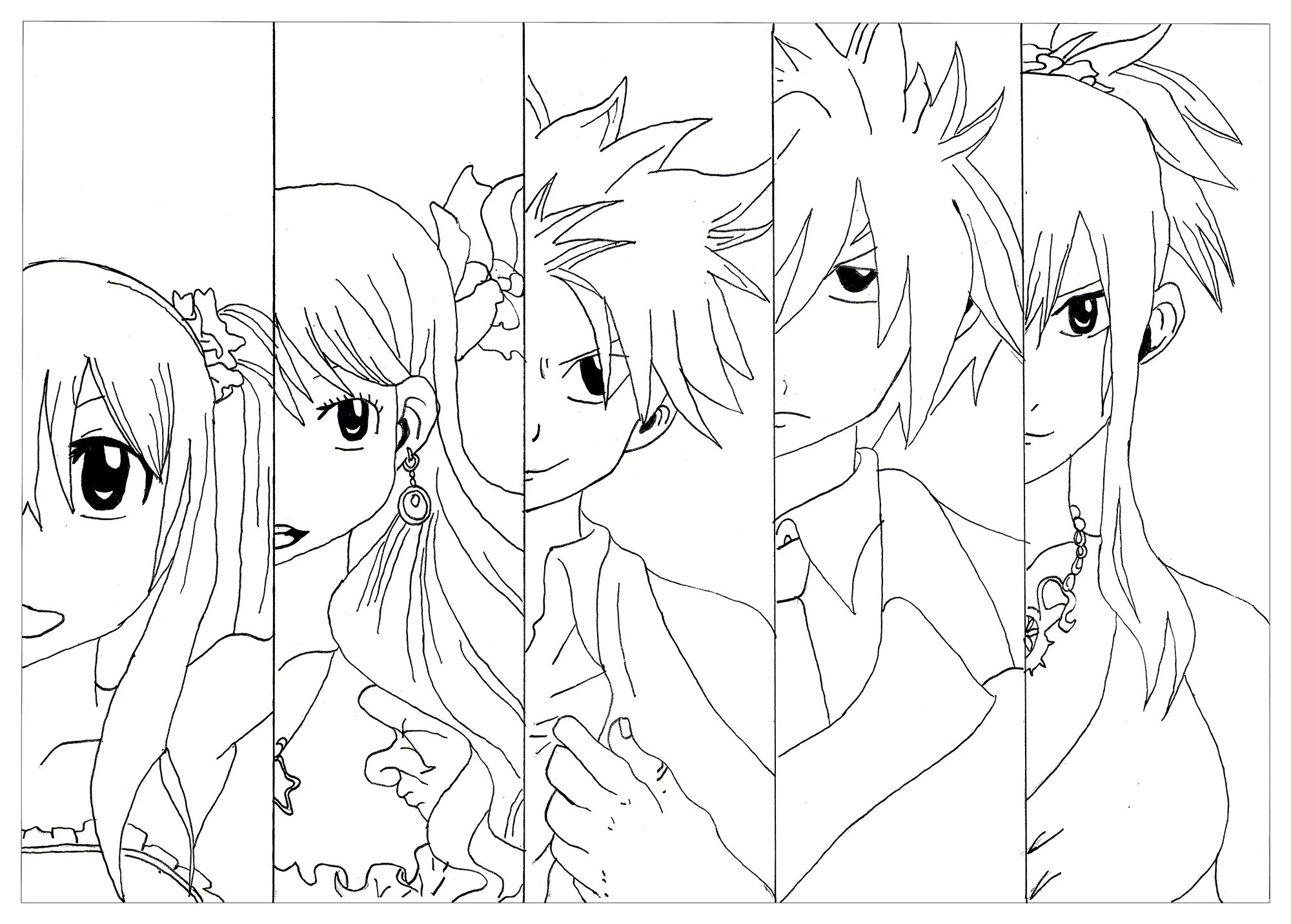 Coloring live anime bookmark