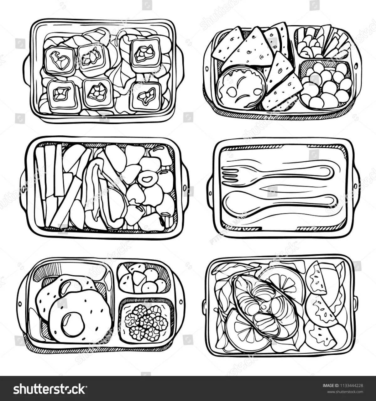 Colorful launch box coloring page