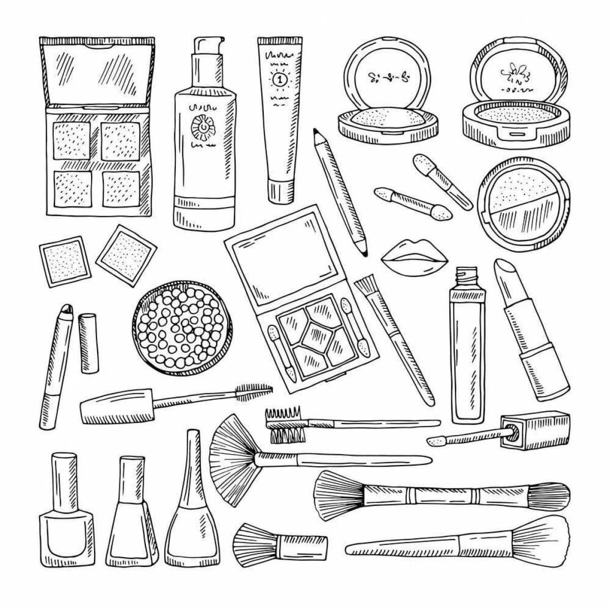 Fun makeup coloring book