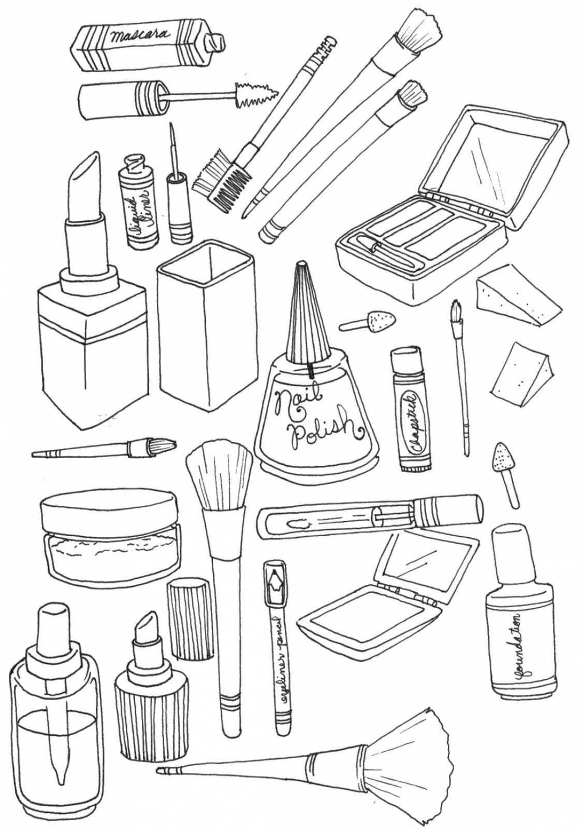 Coloring book stylish makeup kit