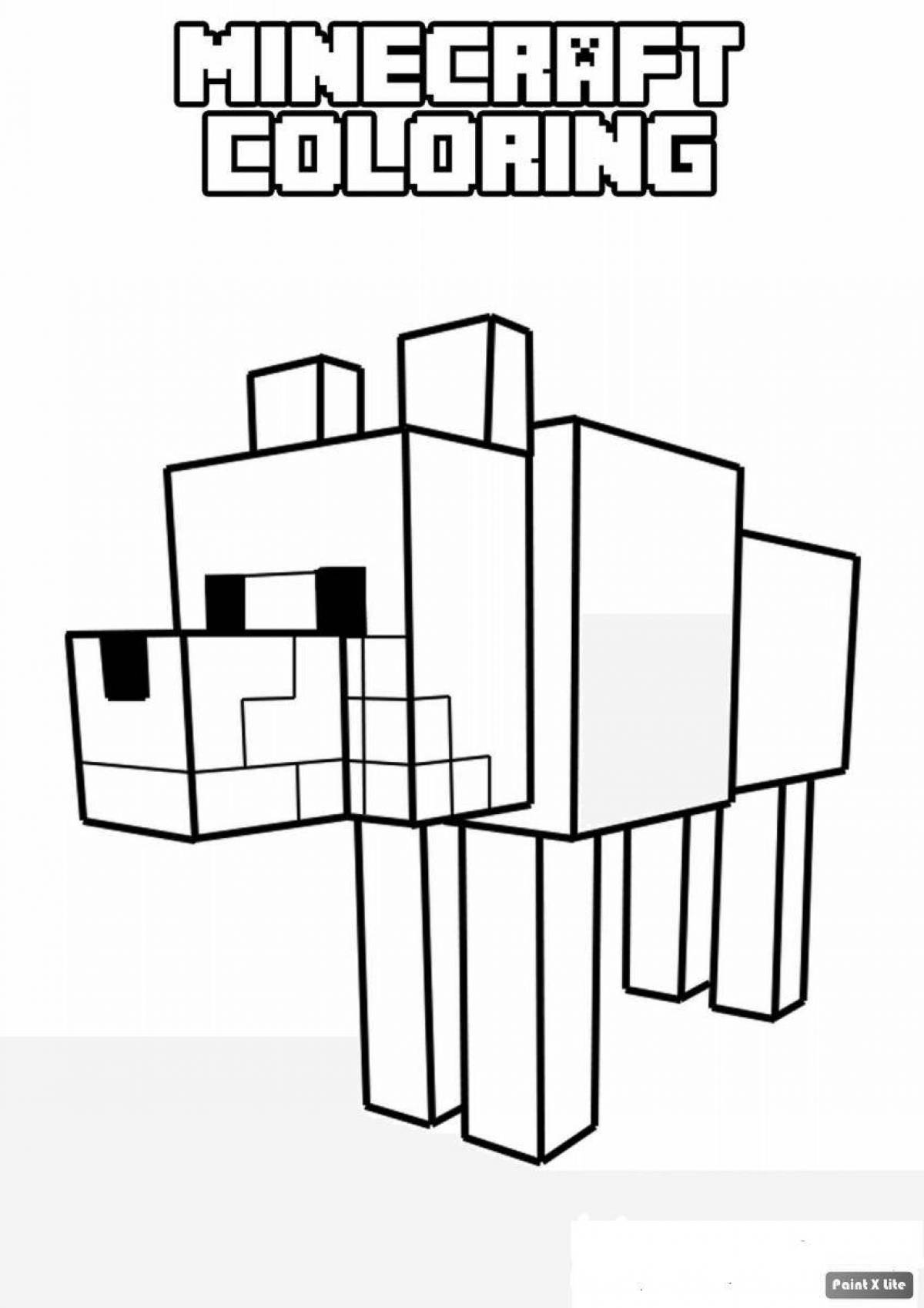 Innovative minecraft panda coloring page