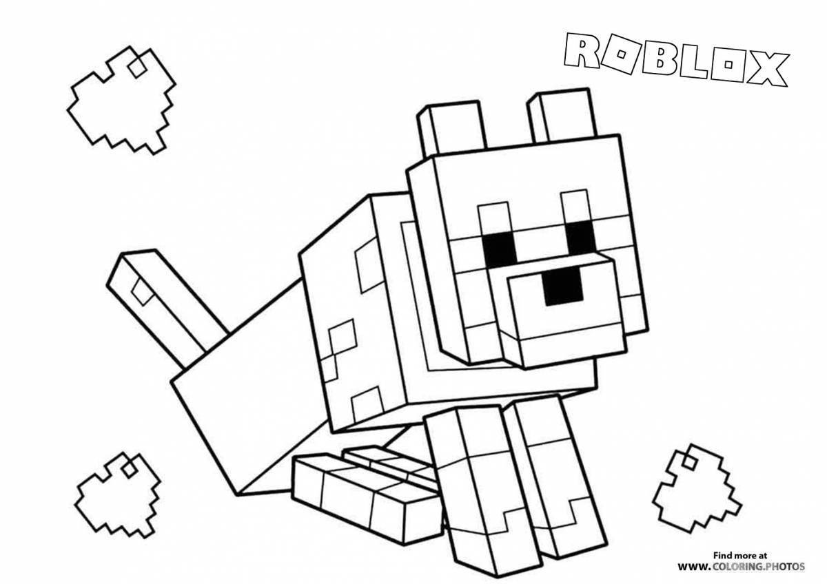 Animated coloring minecraft panda