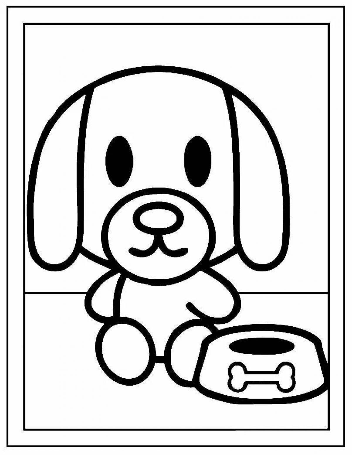 Fun cute dog coloring book