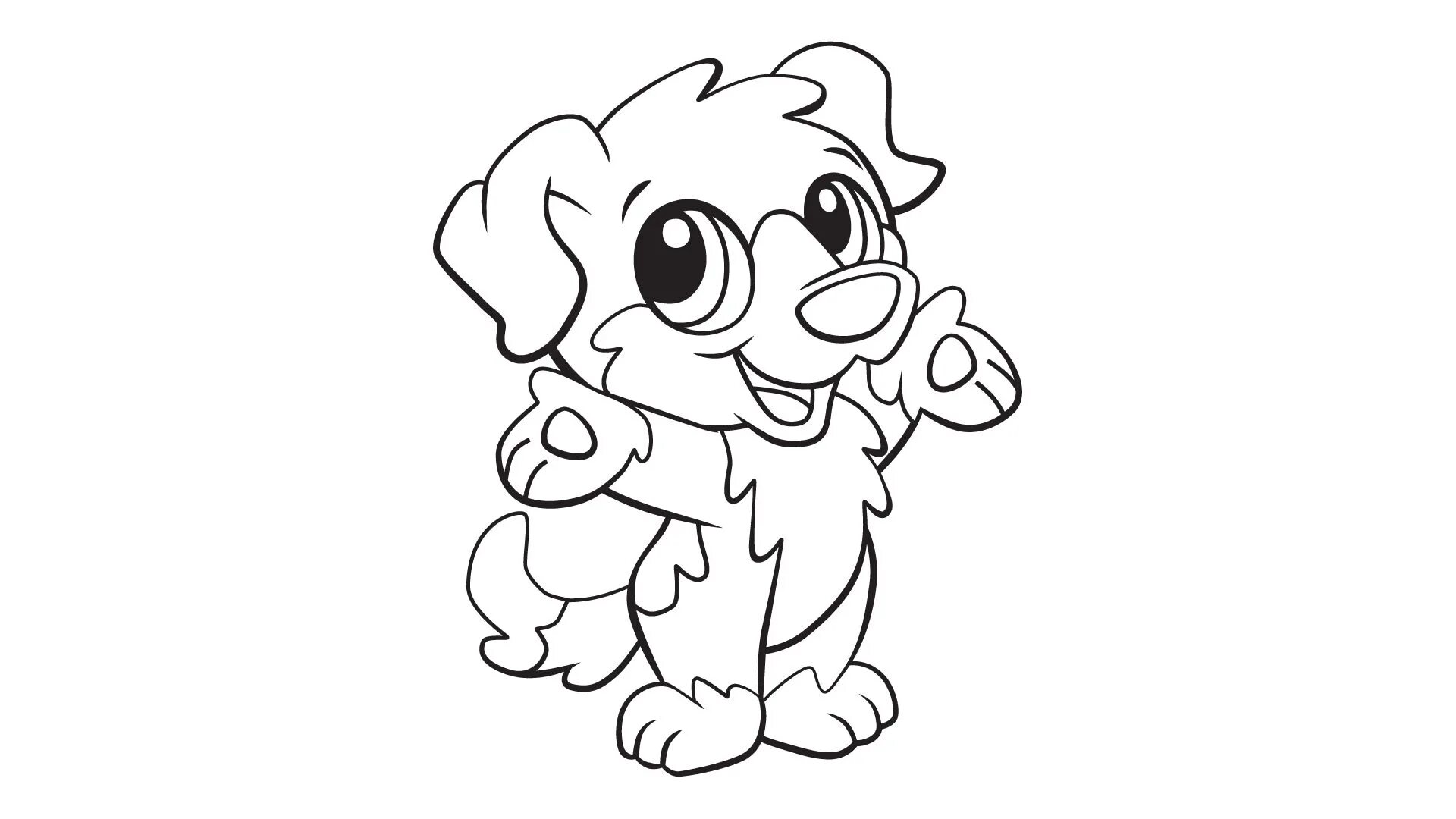 Sweet cute dog coloring book
