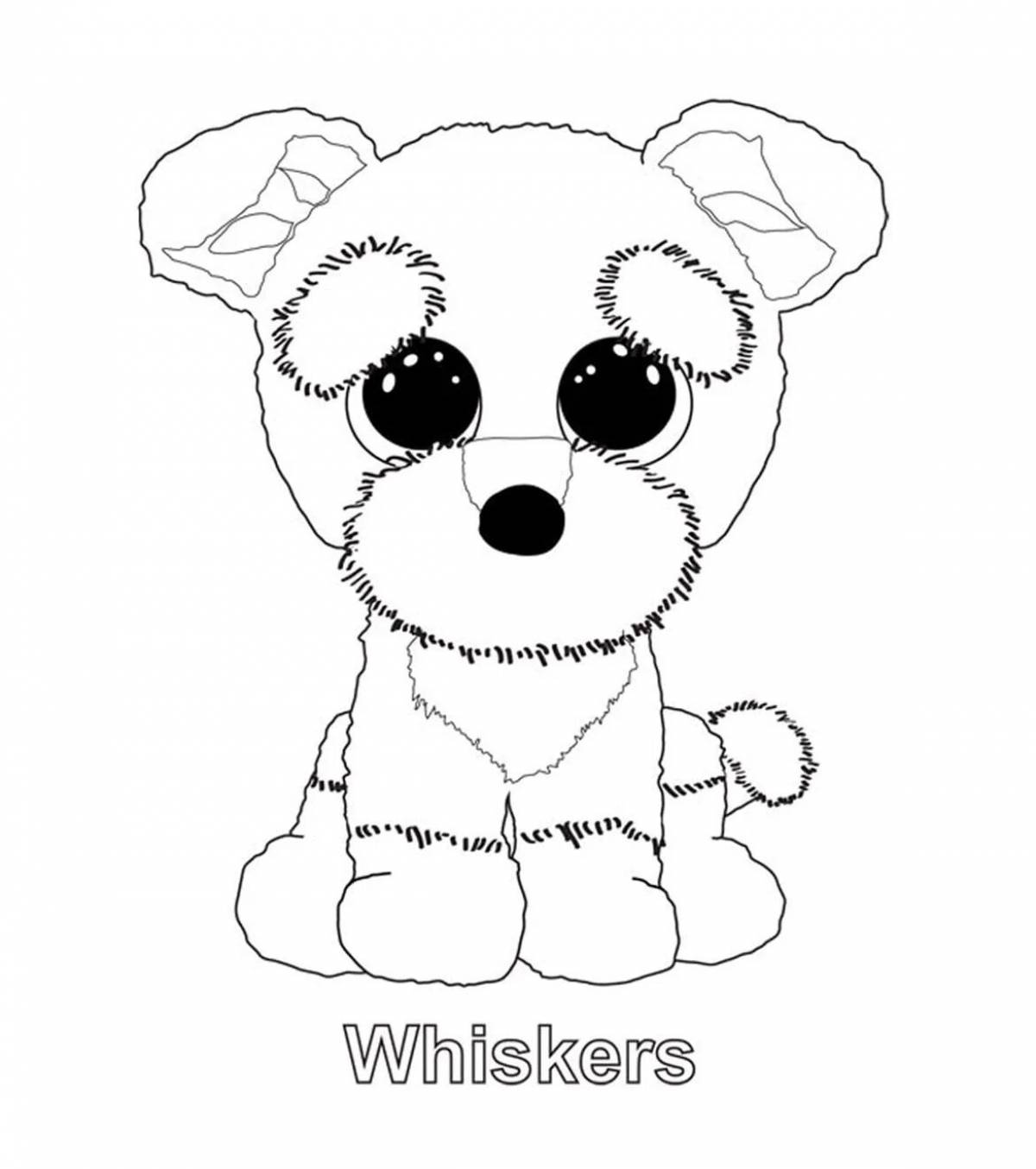 Adorable cute dog coloring page