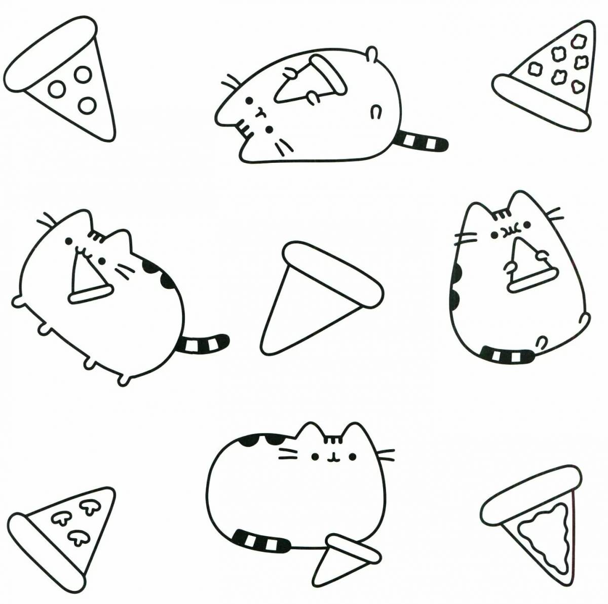 Pusheen Mini Precious Coloring Page
