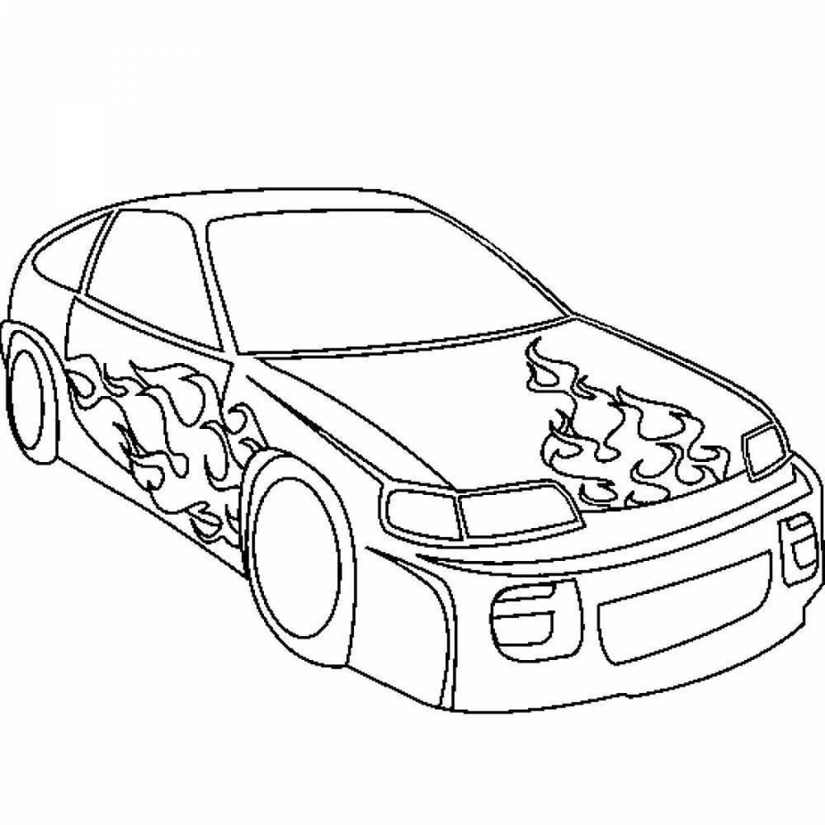 Colouring funny anti-stress cars