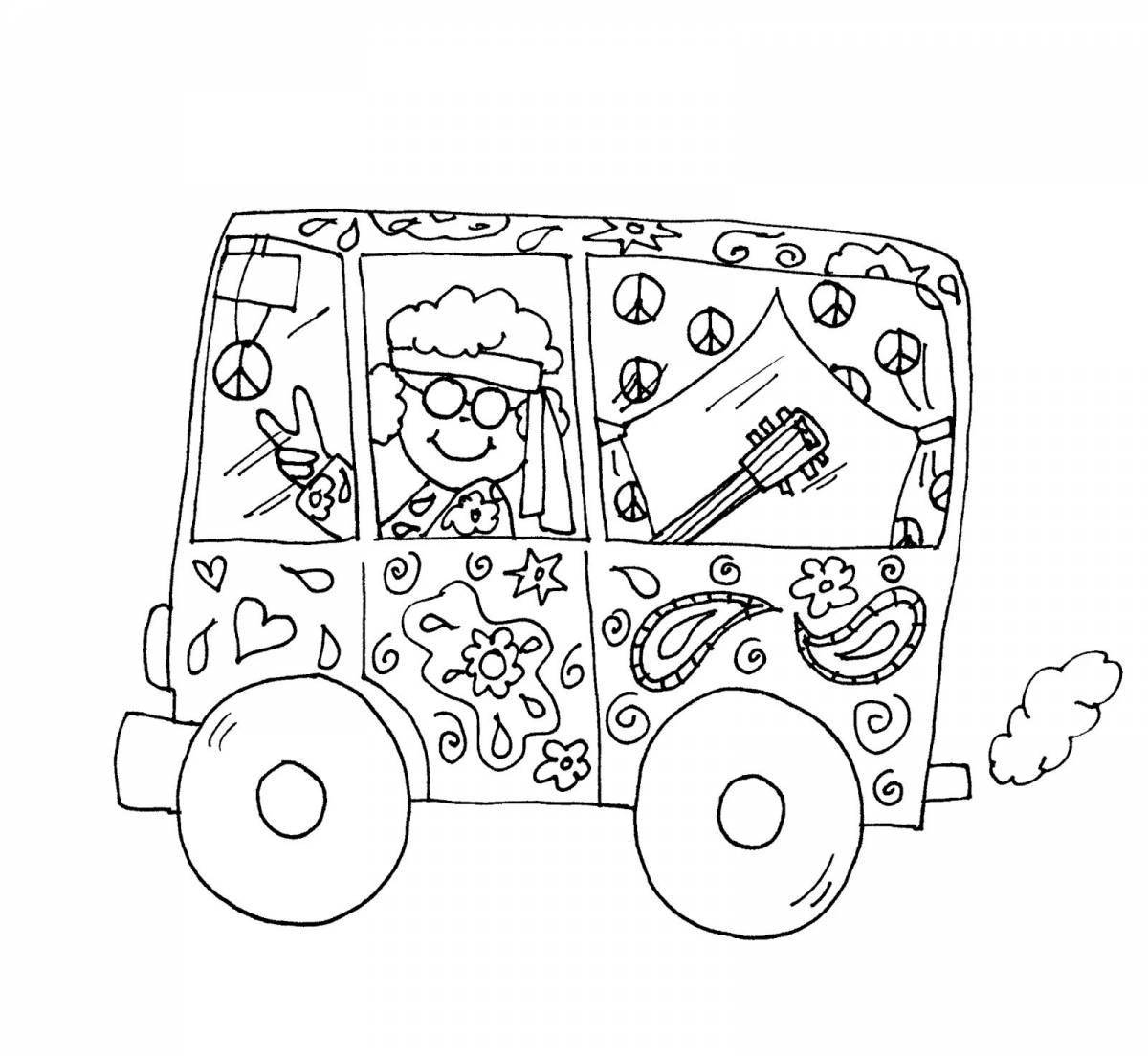 Coloring book inspiring anti-stress cars