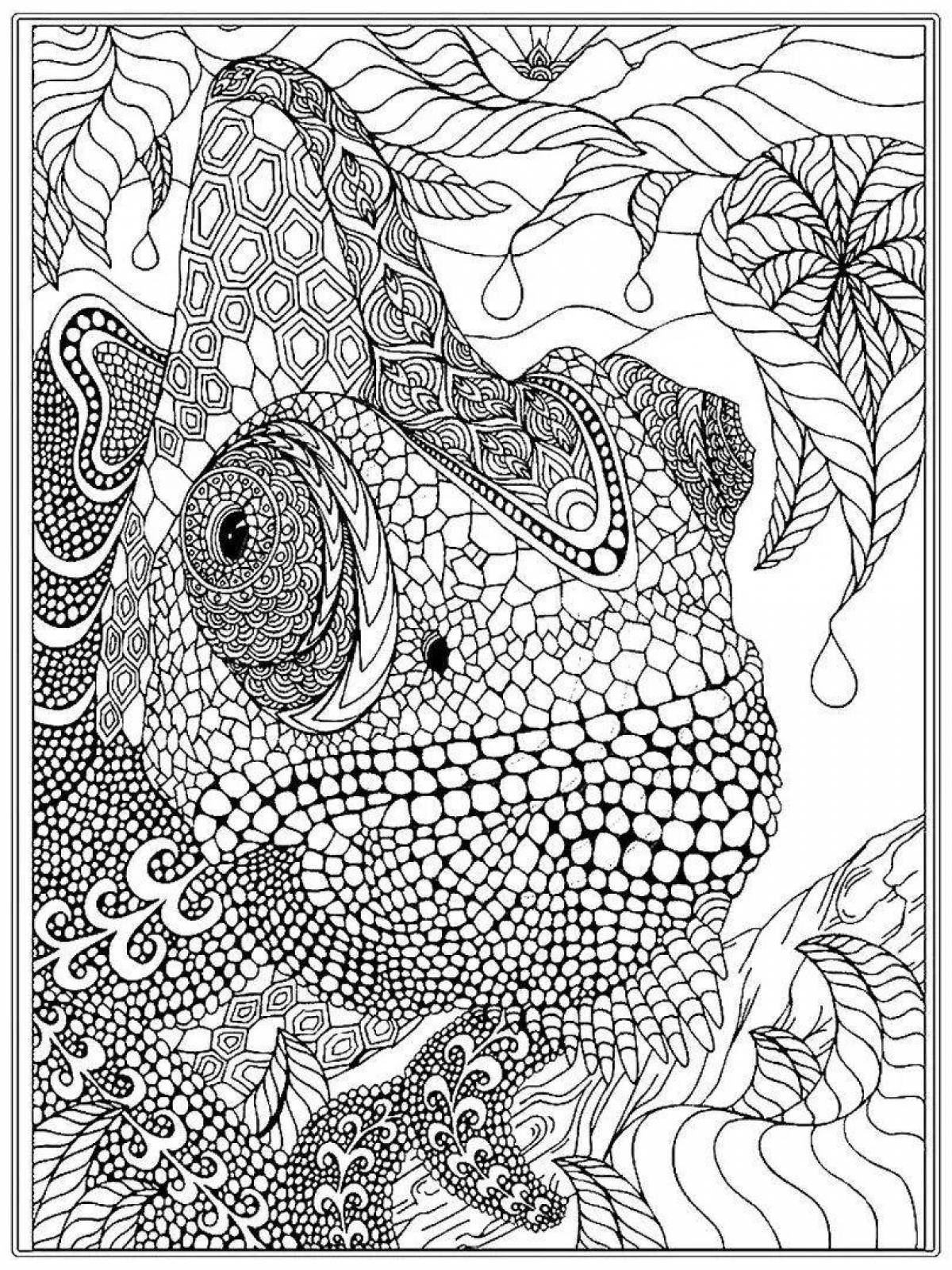 Great complex coloring book