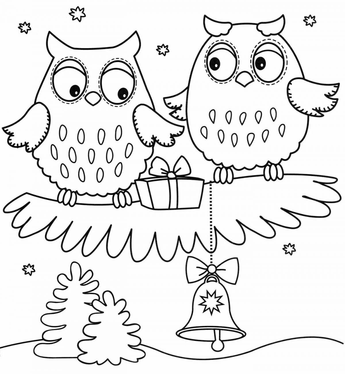 Big christmas bird coloring book