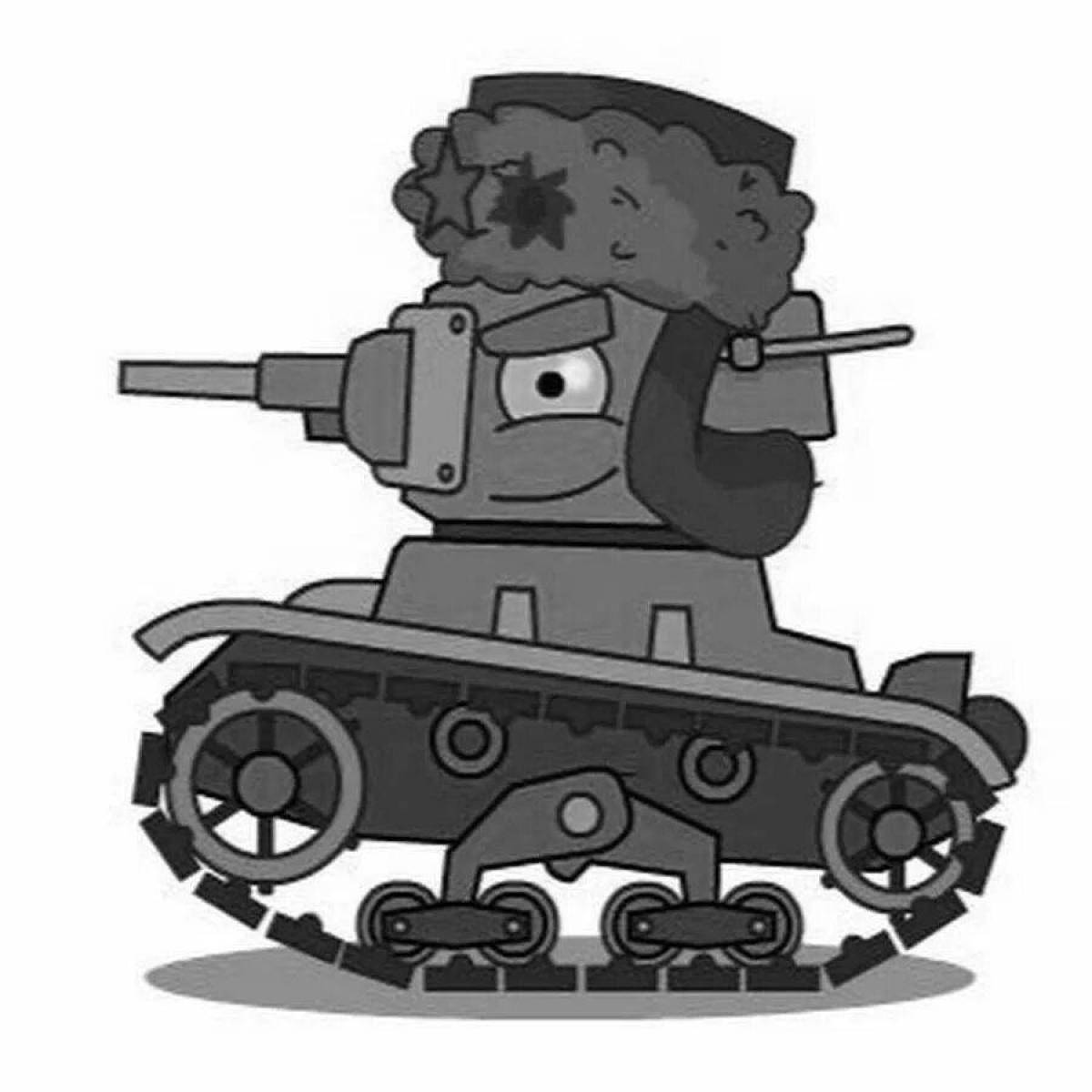 Powerful tanks coloring page