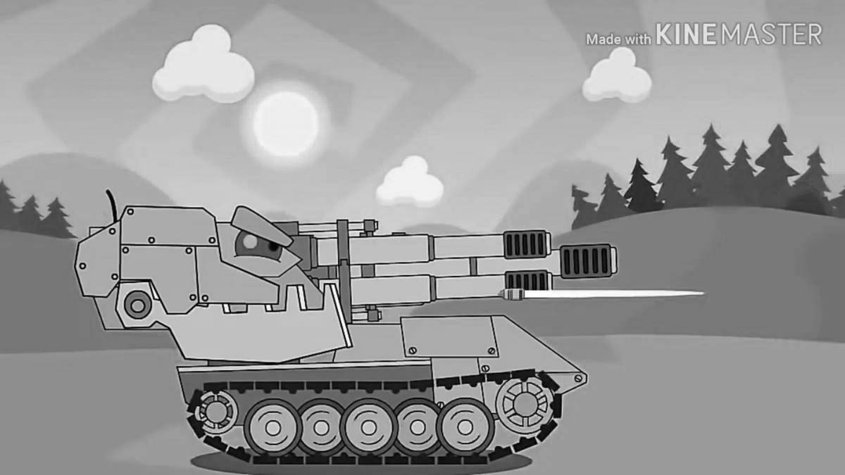 Radiant tanks coloring page