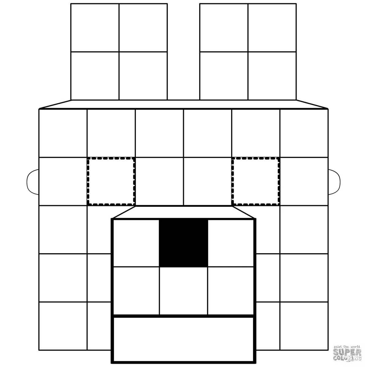 Minecraft magic cake coloring page