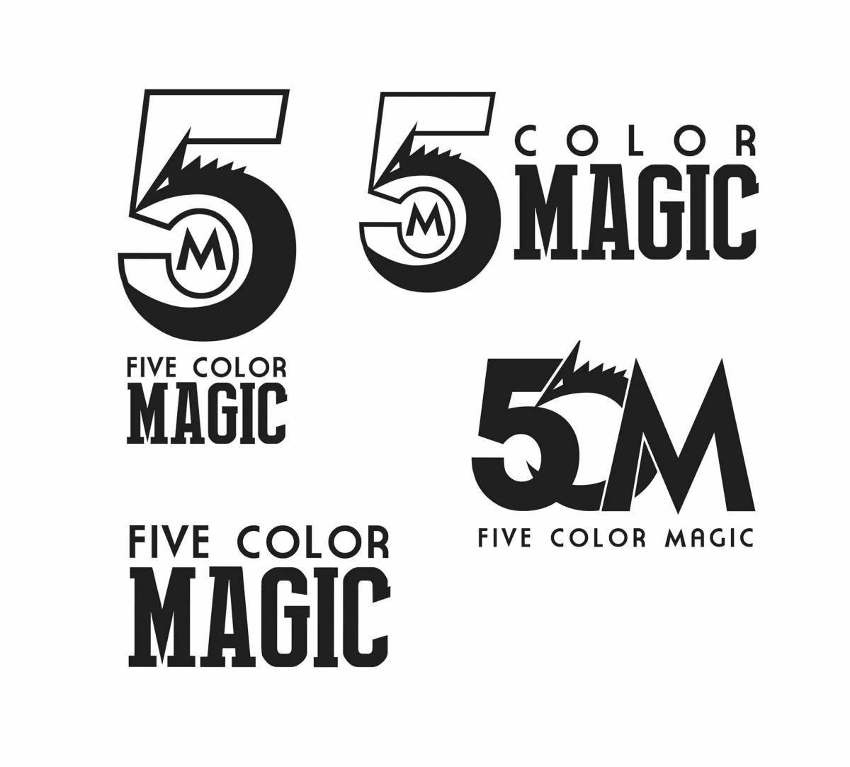 Mystical magic five coloring book
