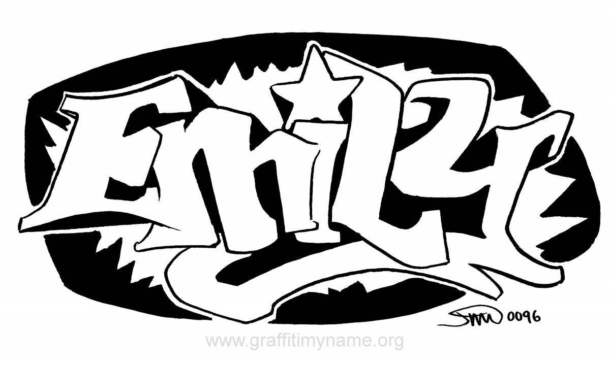 Art coloring sketch graffiti