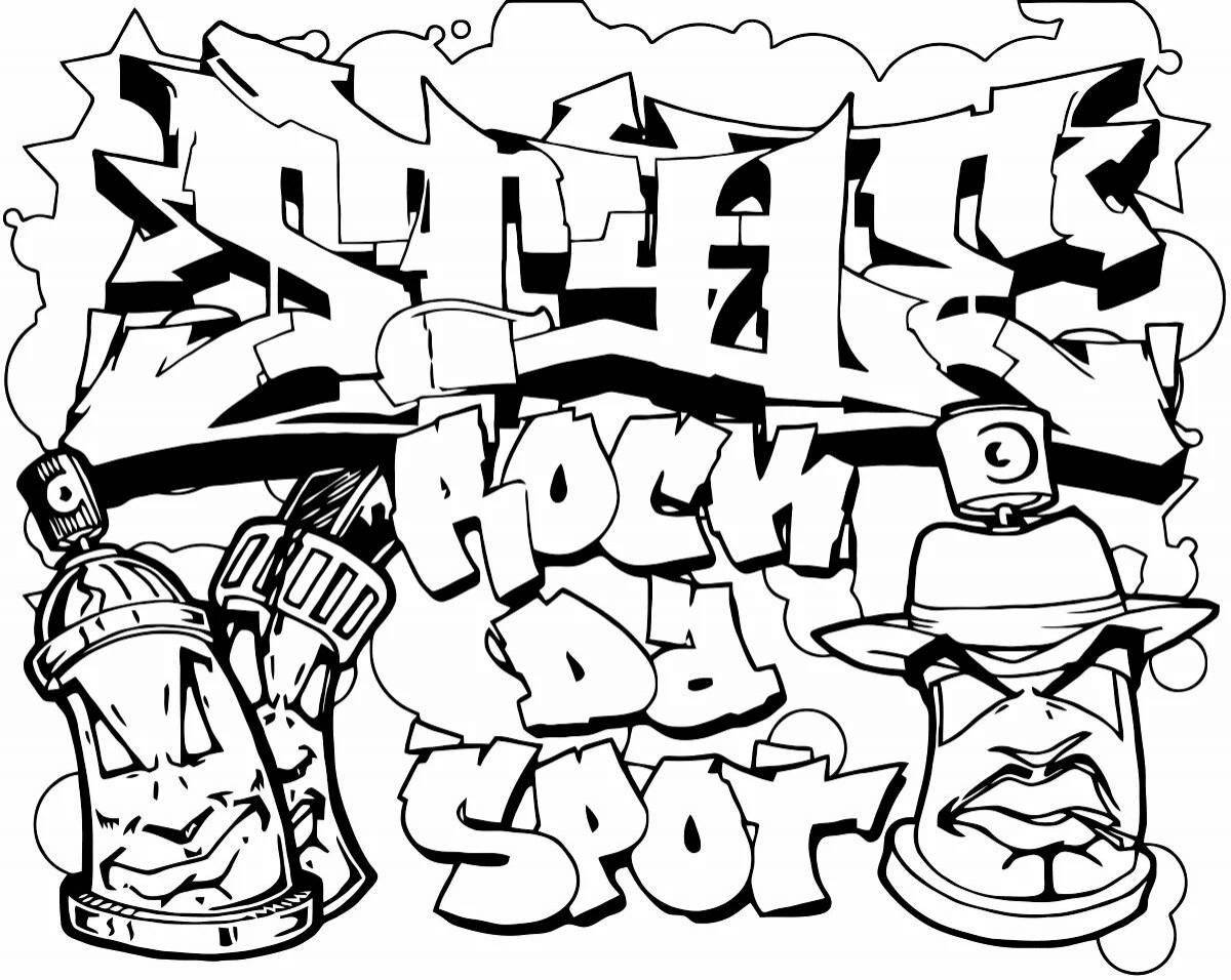 Creative coloring sketch graffiti