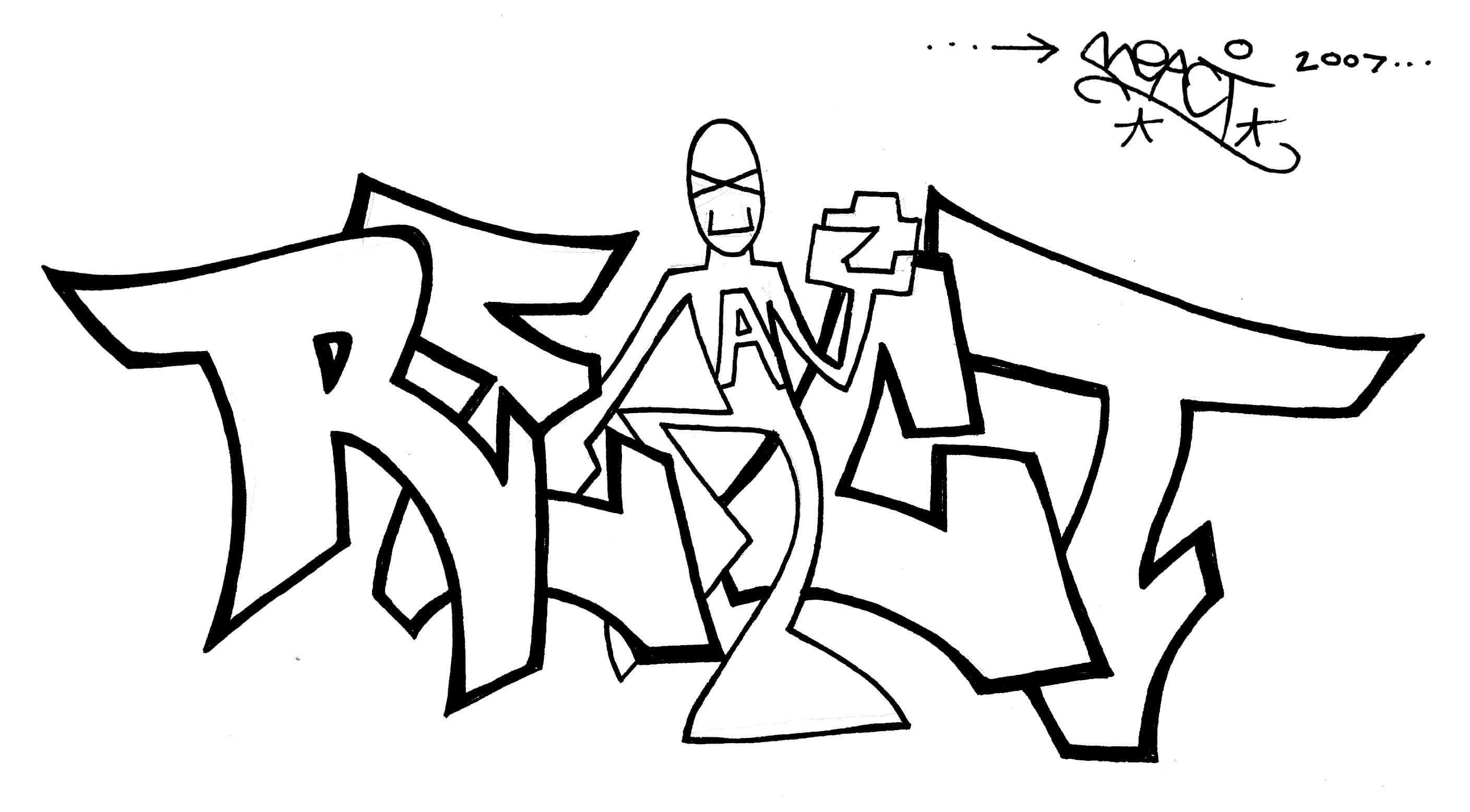 Скетч граффити #15